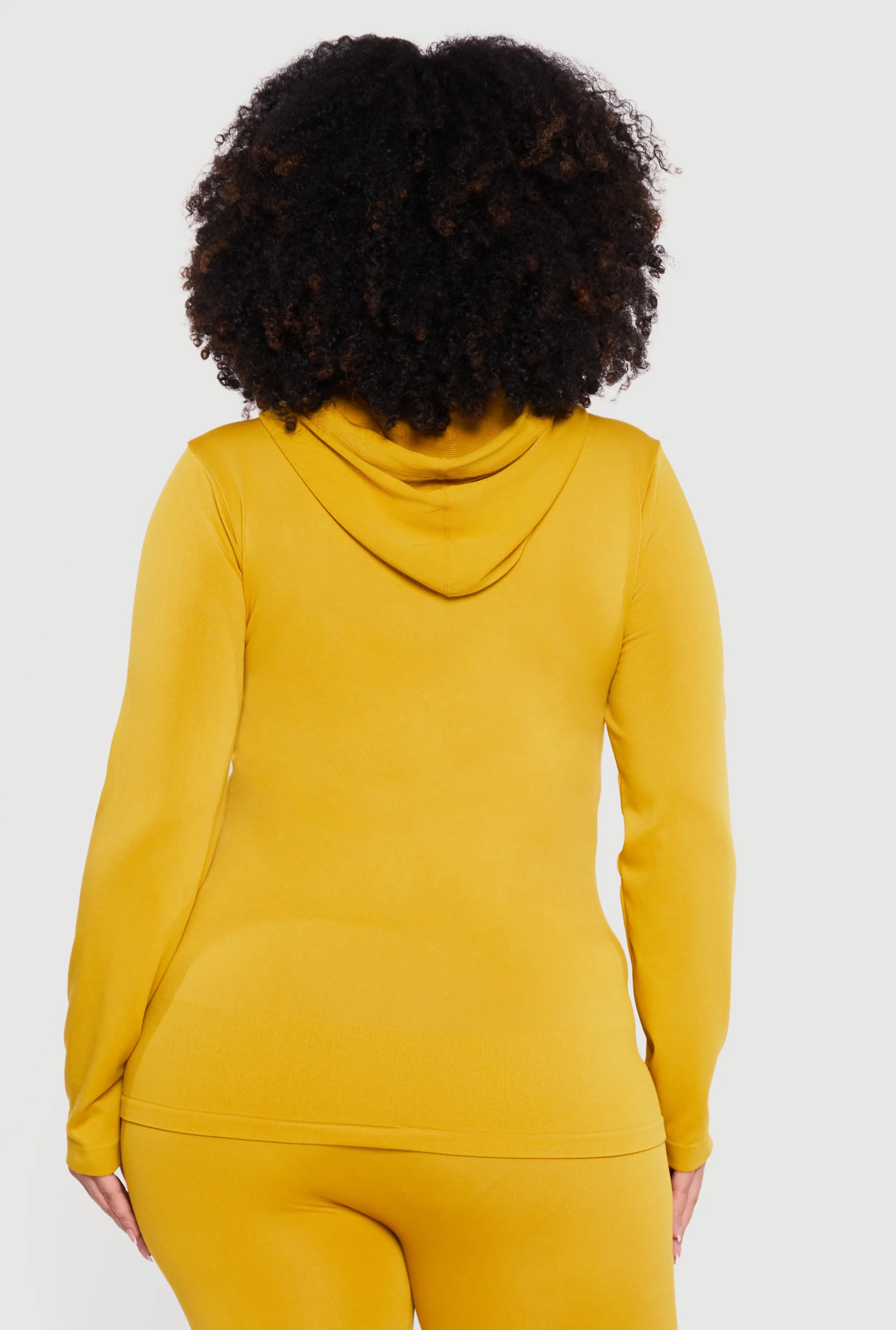 Plus Size Solid Zip Front Hoodie sold by Rainbow product image thumbnail 5