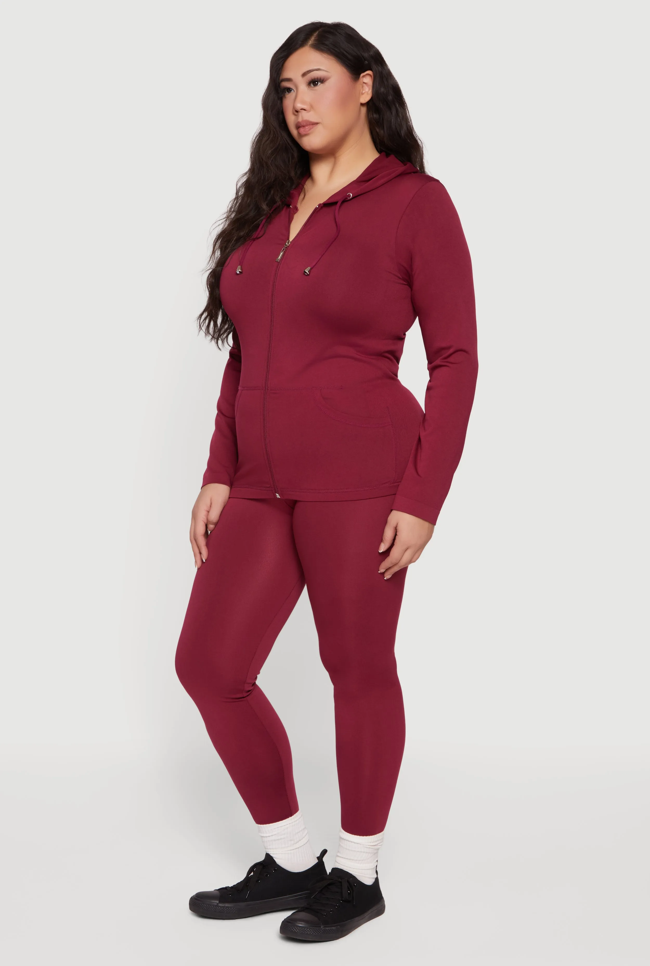 Plus Size High Waisted Solid Seamless Leggings sold by Rainbow product image thumbnail 2