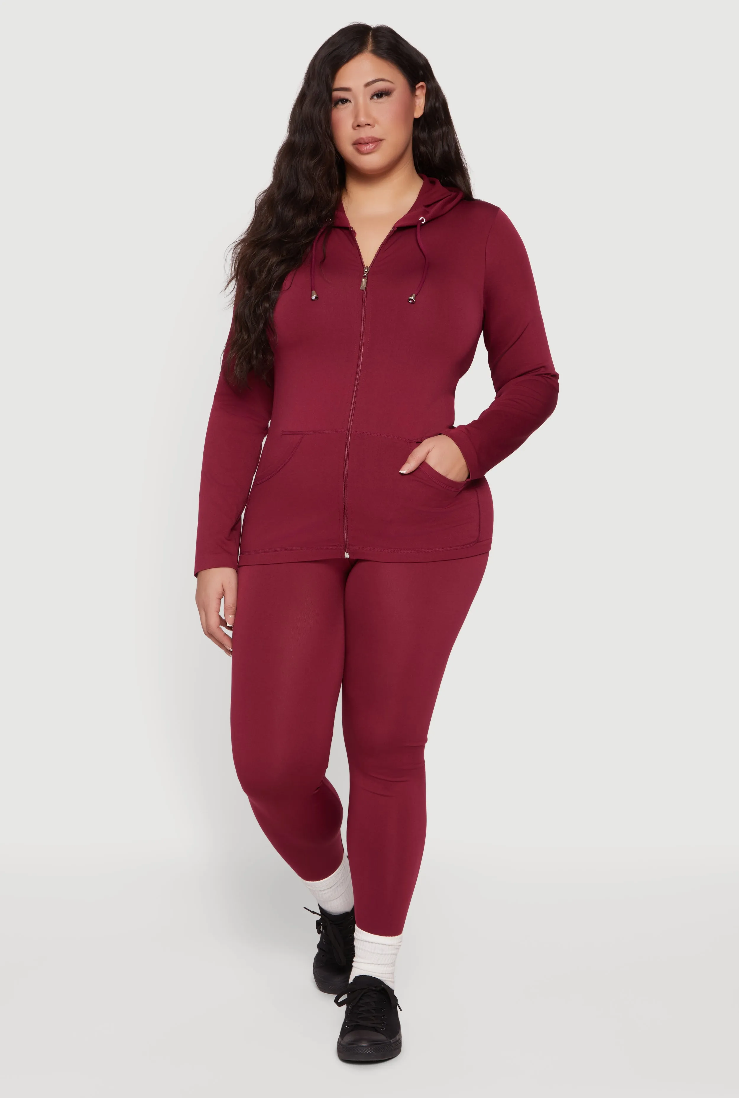 Plus Size High Waisted Solid Seamless Leggings sold by Rainbow