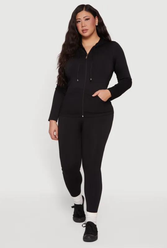 Plus Size High Waisted Solid Seamless Leggings sold by Rainbow