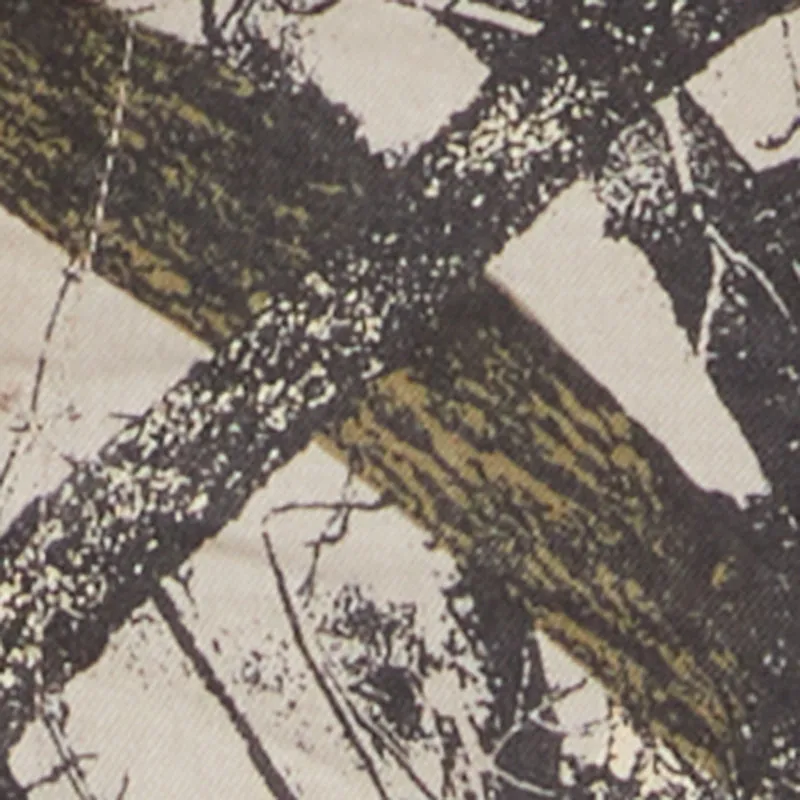 Plus Size Hunter Camo Frayed Patch and Repair Jean Jacket sold by Rainbow product image thumbnail 4