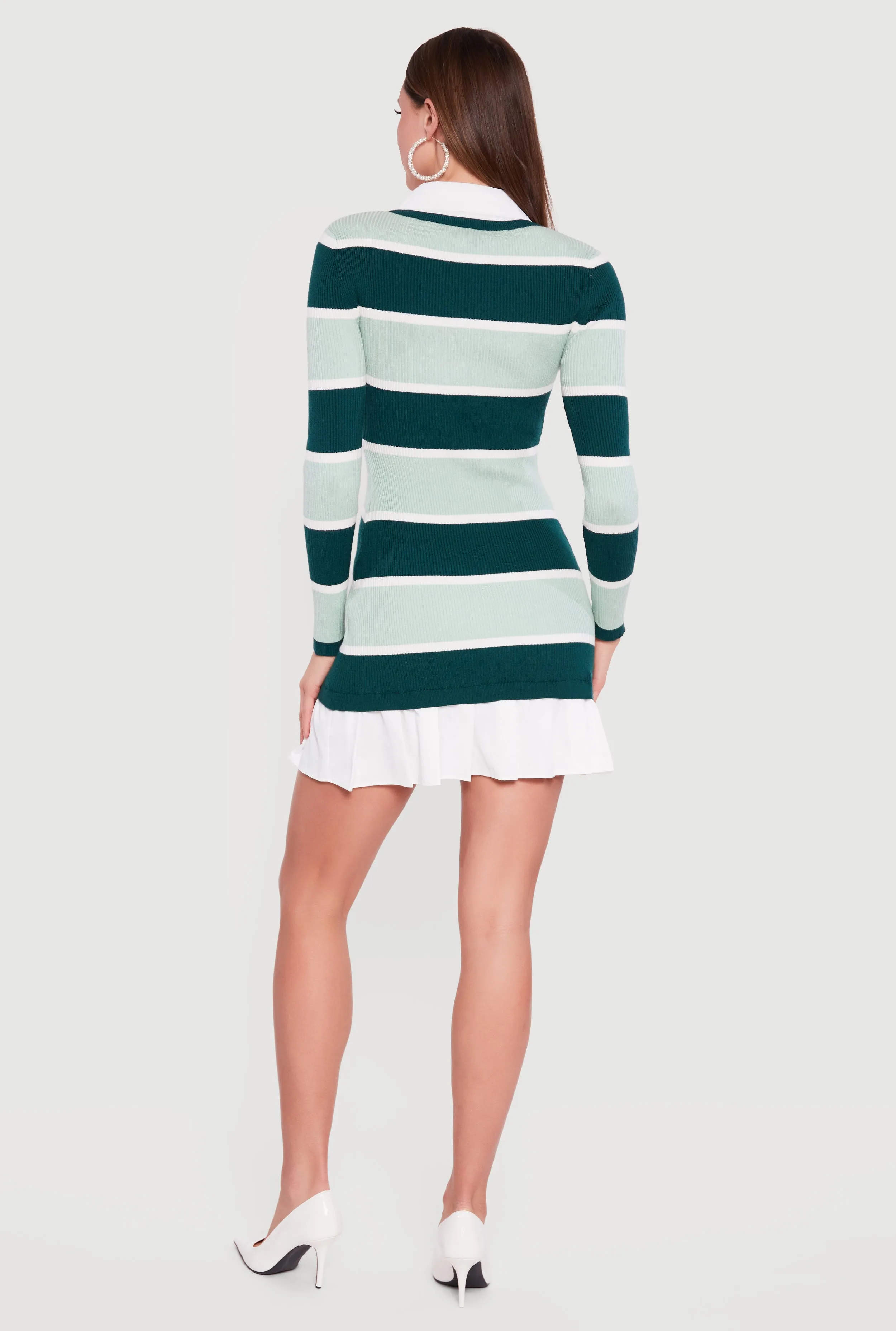 Striped Layered Look Sweater Dress sold by Rainbow product image thumbnail 3