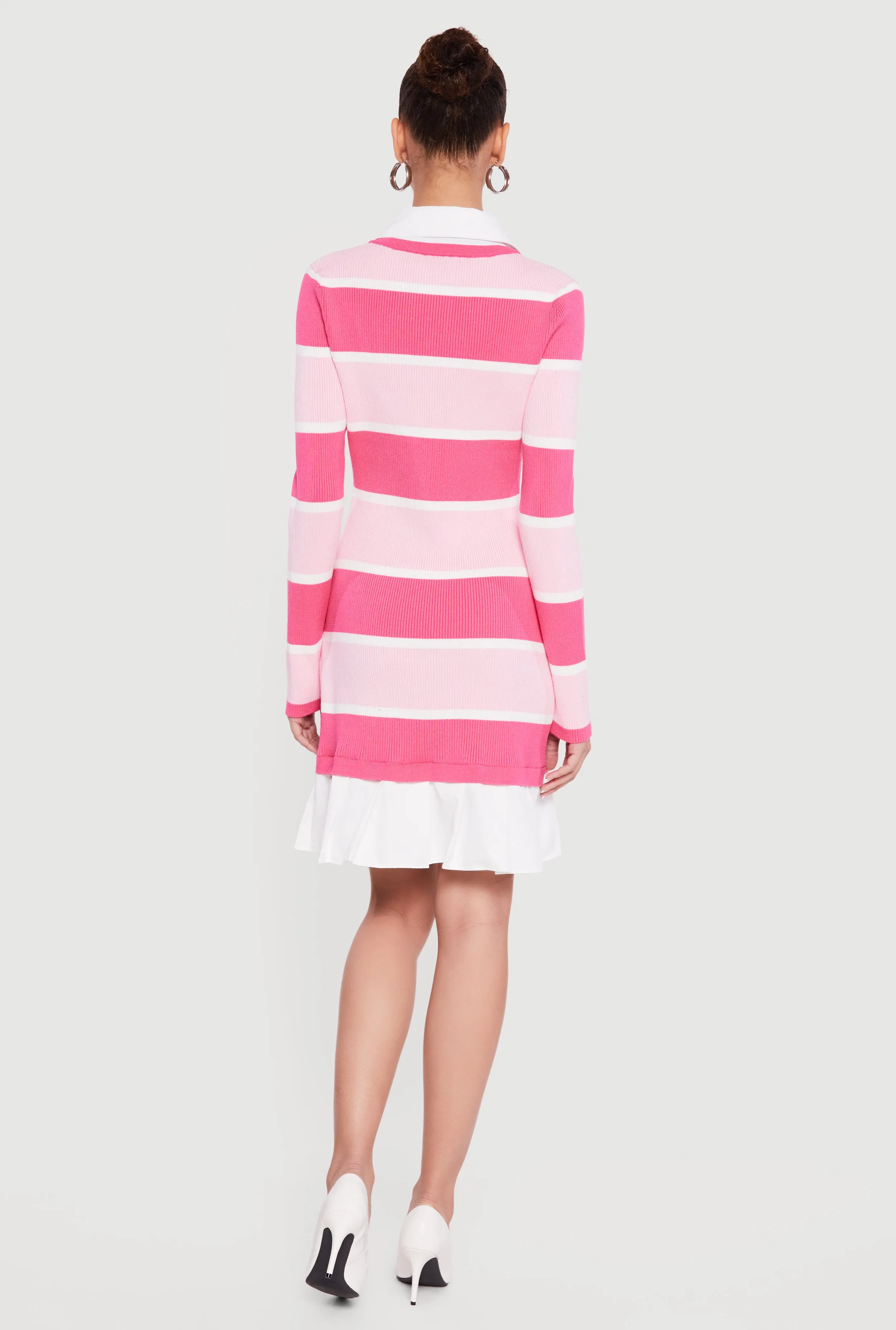 Striped Layered Look Sweater Dress sold by Rainbow product image thumbnail 3