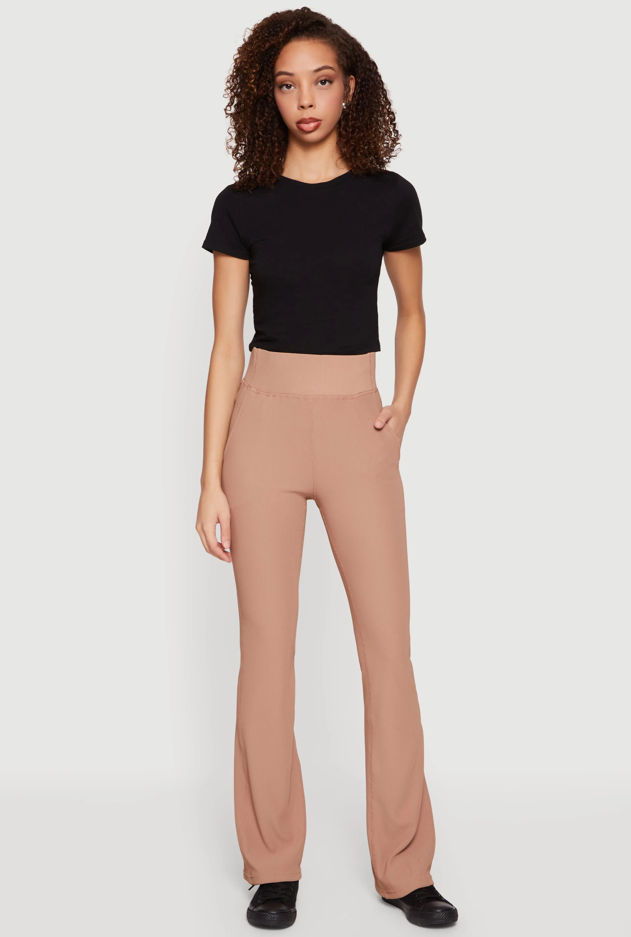 High Waisted Flare Leggings sold by Rainbow product image thumbnail 3