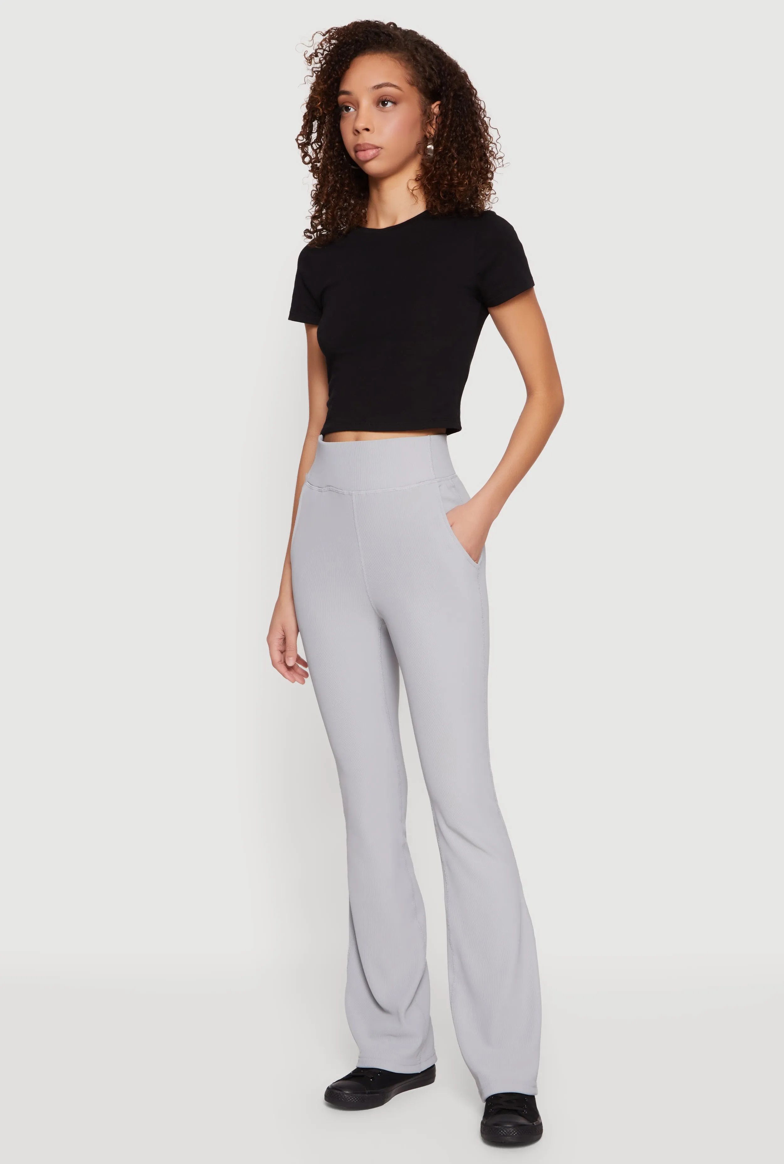 High Waisted Flare Leggings sold by Rainbow product image thumbnail 2