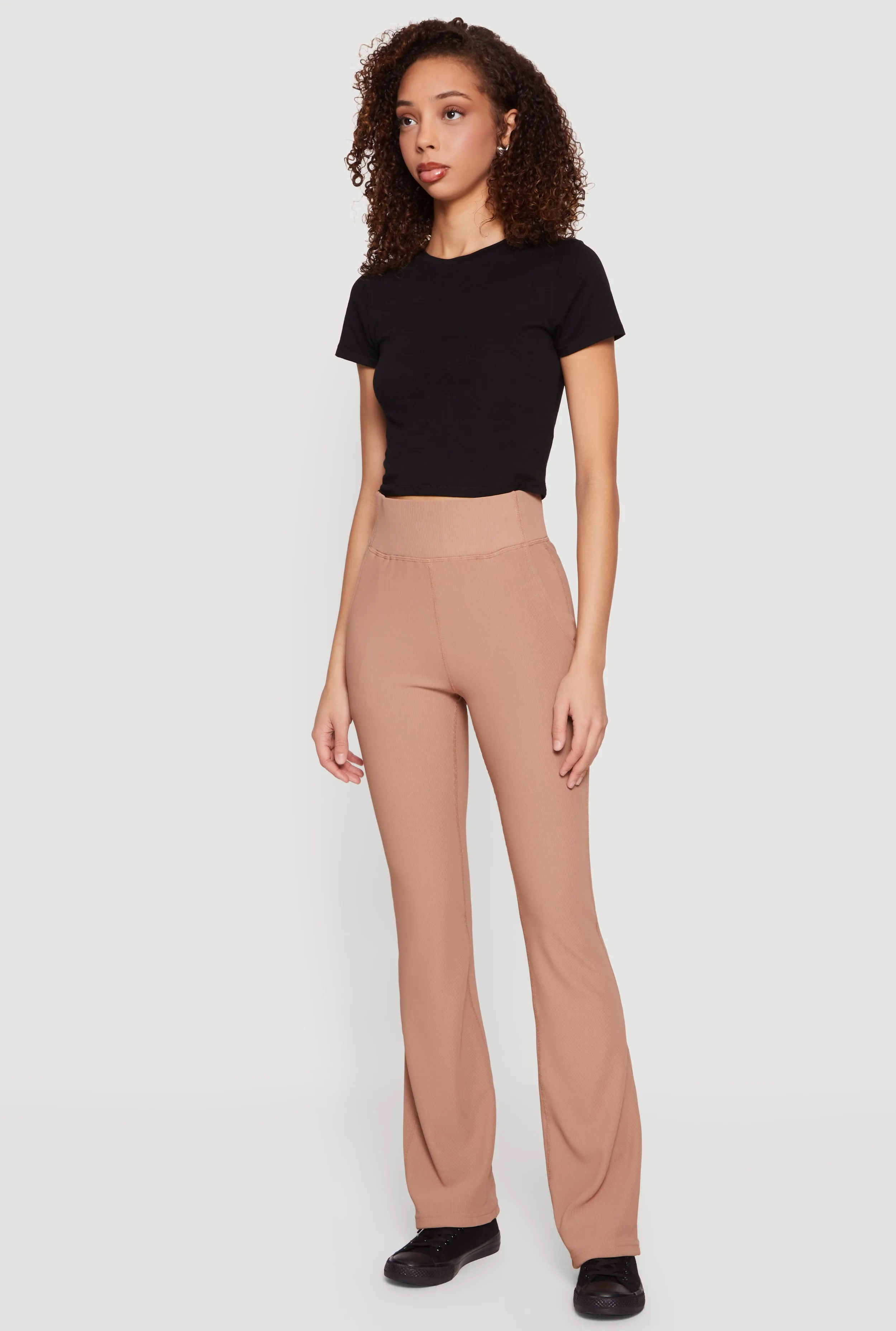 High Waisted Flare Leggings sold by Rainbow product image thumbnail 2