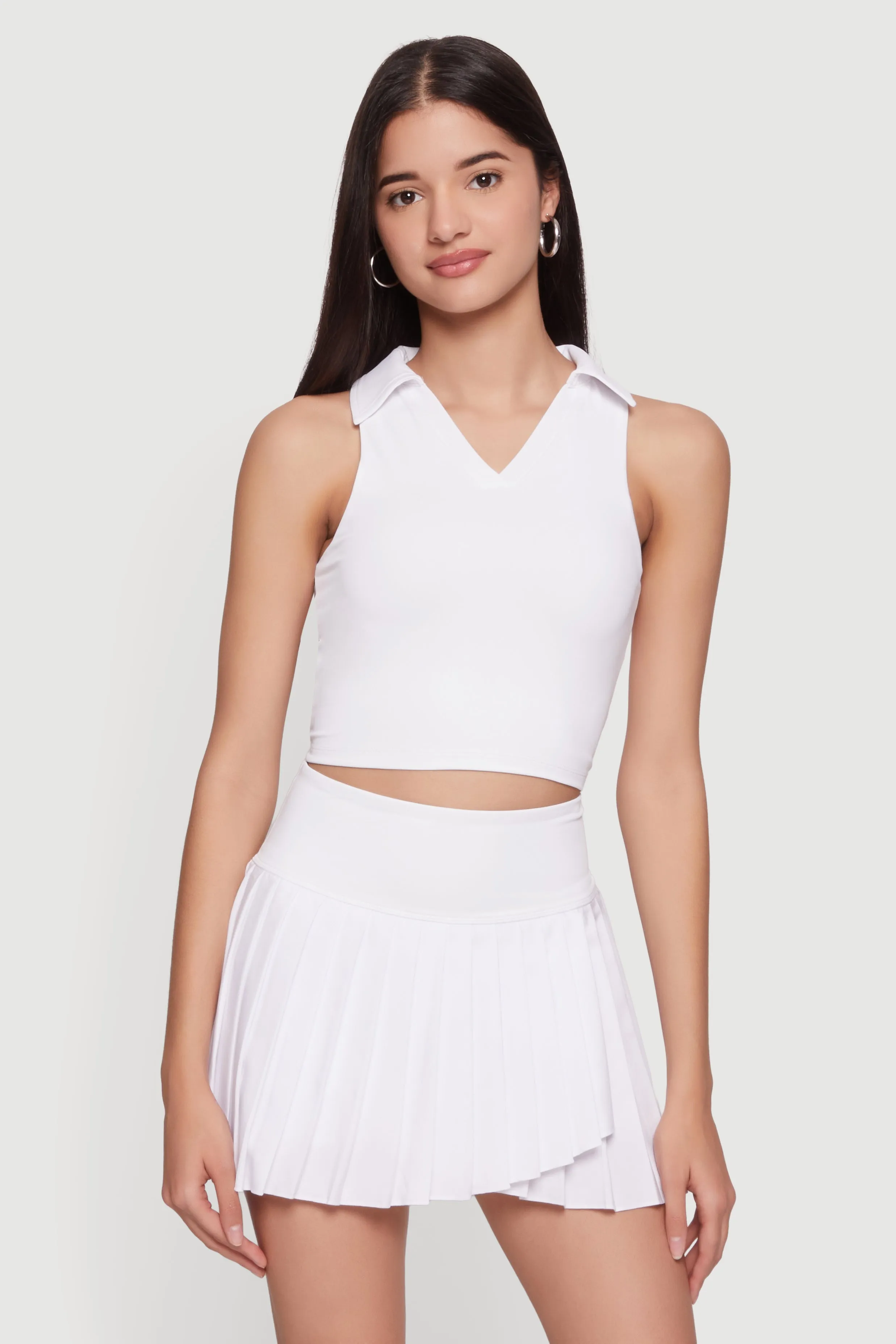 Cropped Sleeveless Polo Top sold by Rainbow product image thumbnail 2