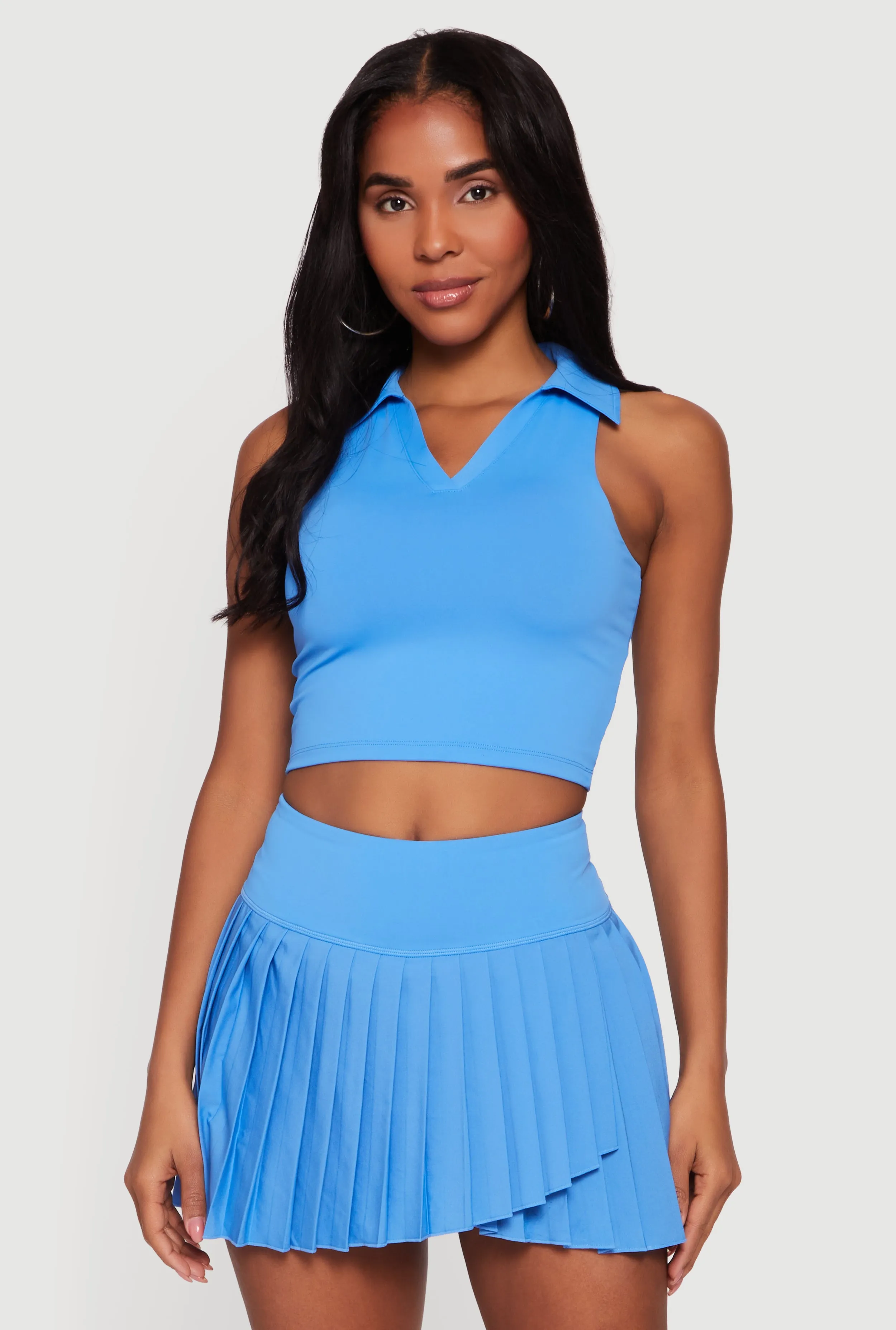 Cropped Sleeveless Polo Top sold by Rainbow