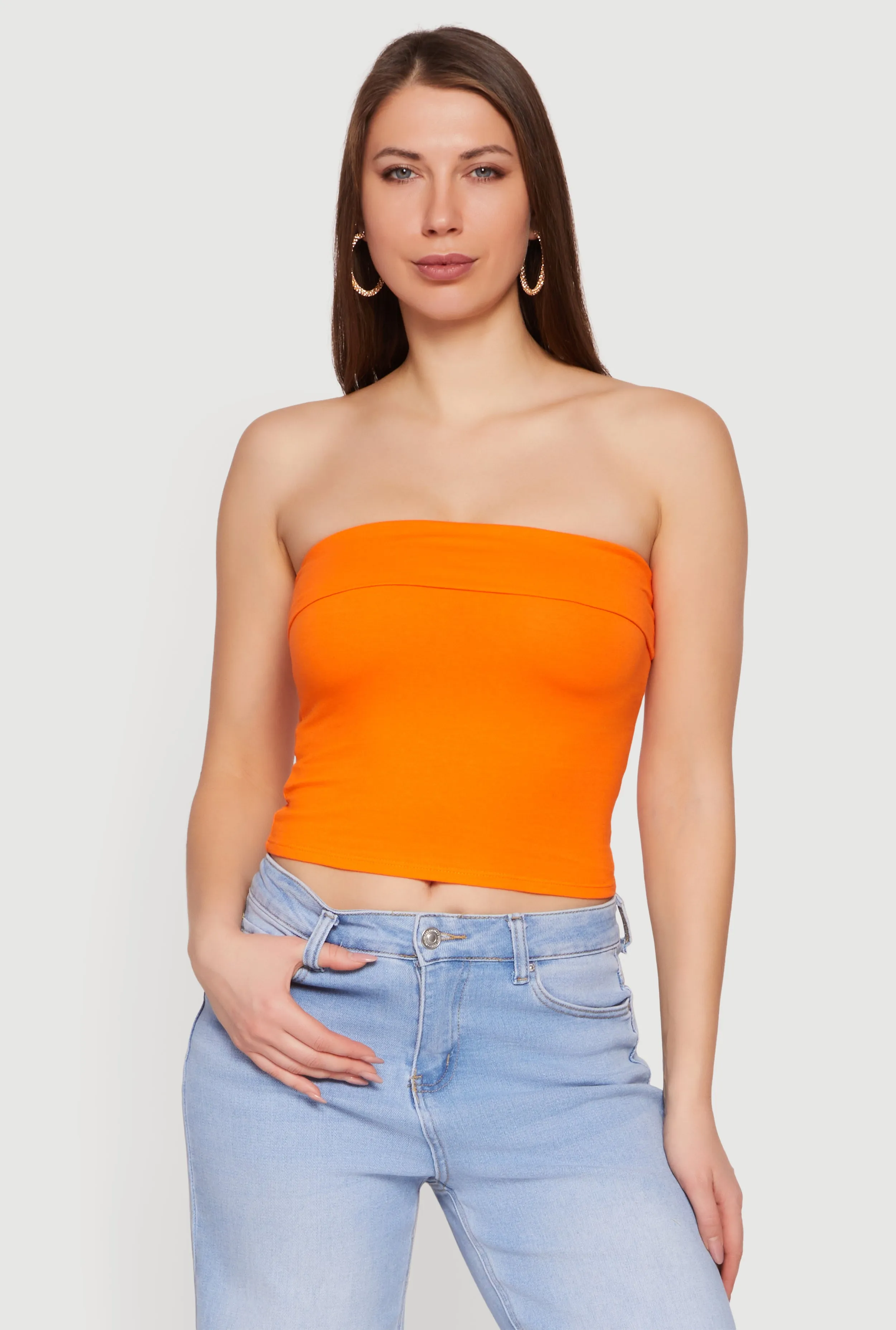 Cropped Fold Over Tube Top sold by Rainbow product image thumbnail 2