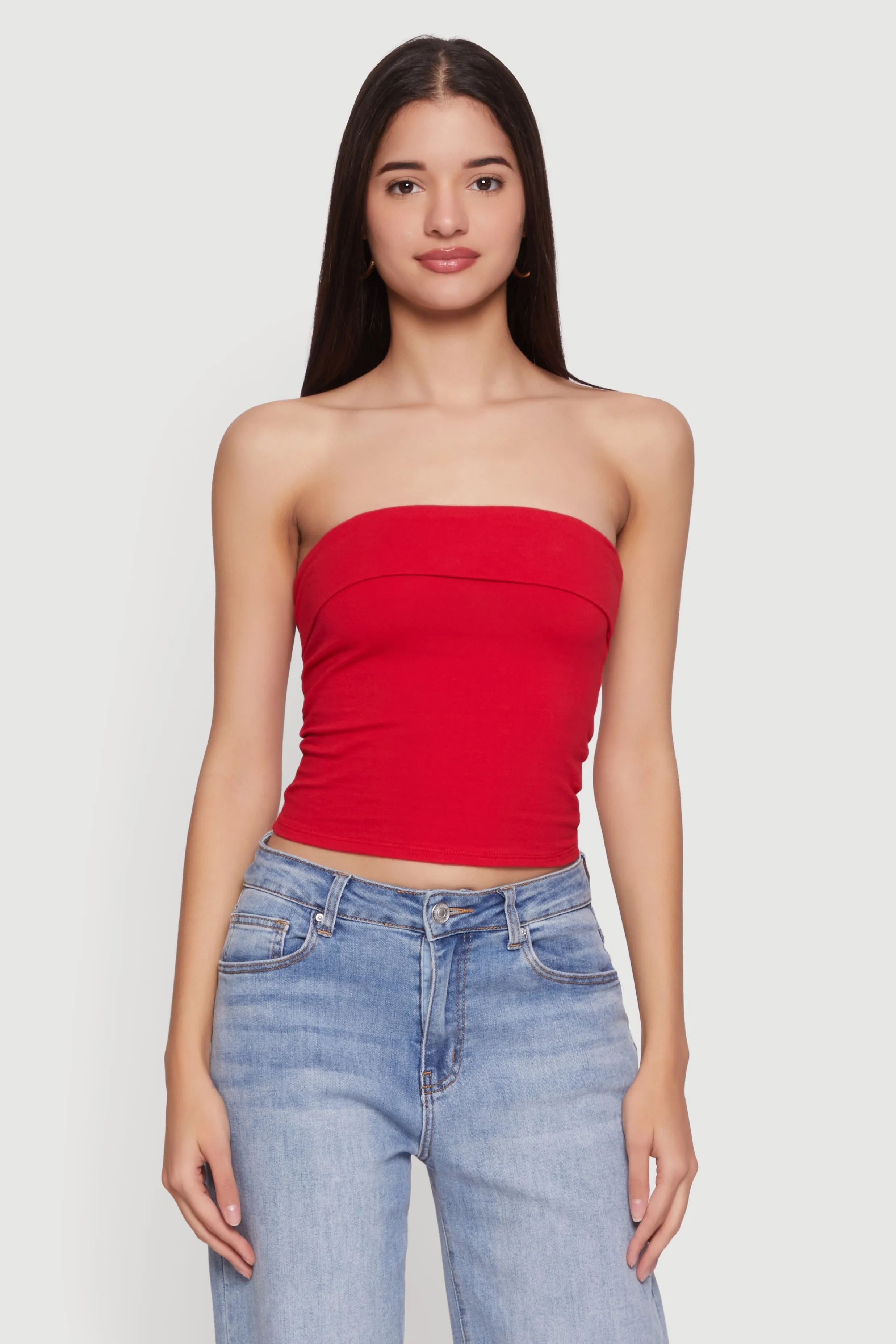 Cropped Fold Over Tube Top sold by Rainbow product image thumbnail 2