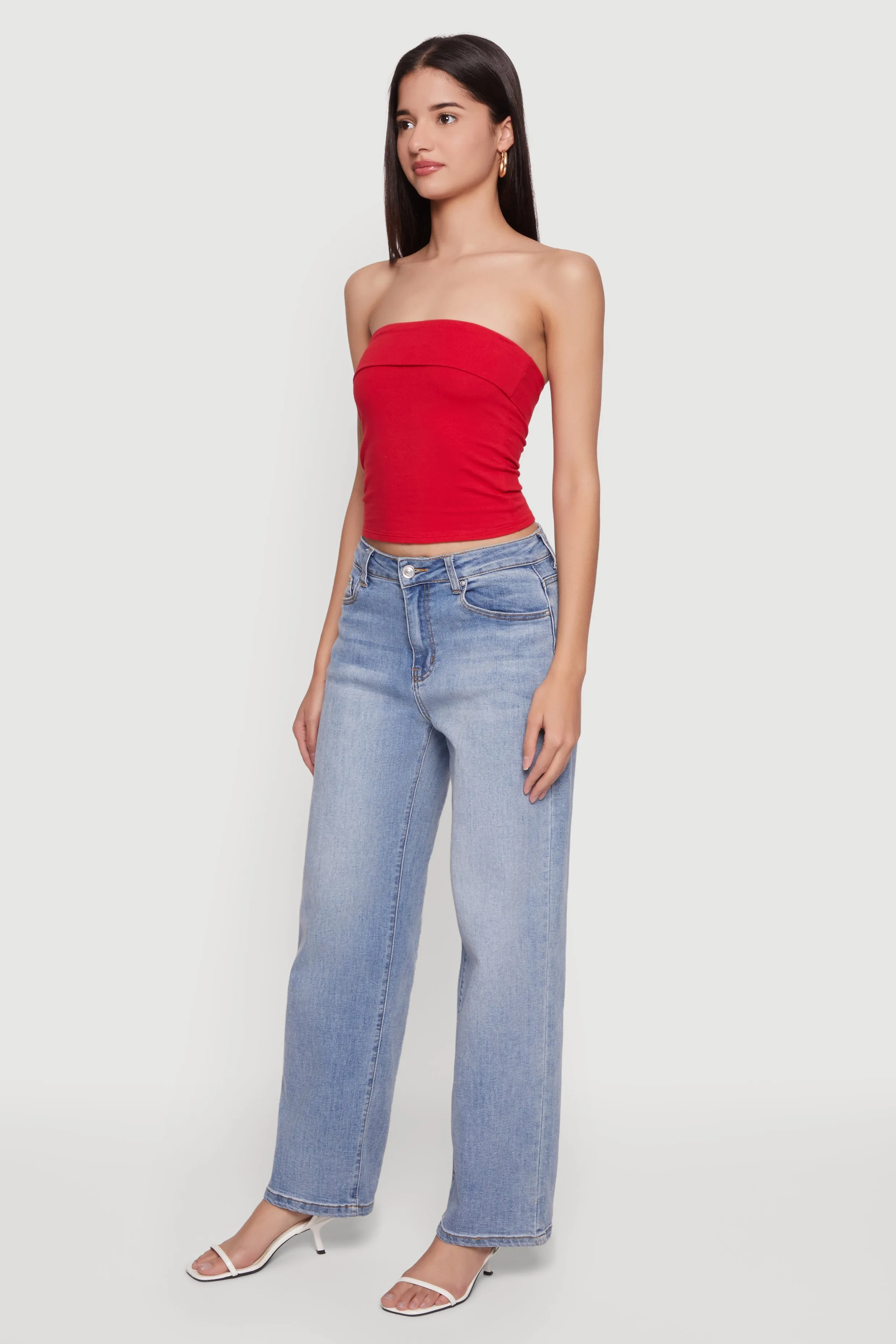 Cropped Fold Over Tube Top sold by Rainbow product image thumbnail 3