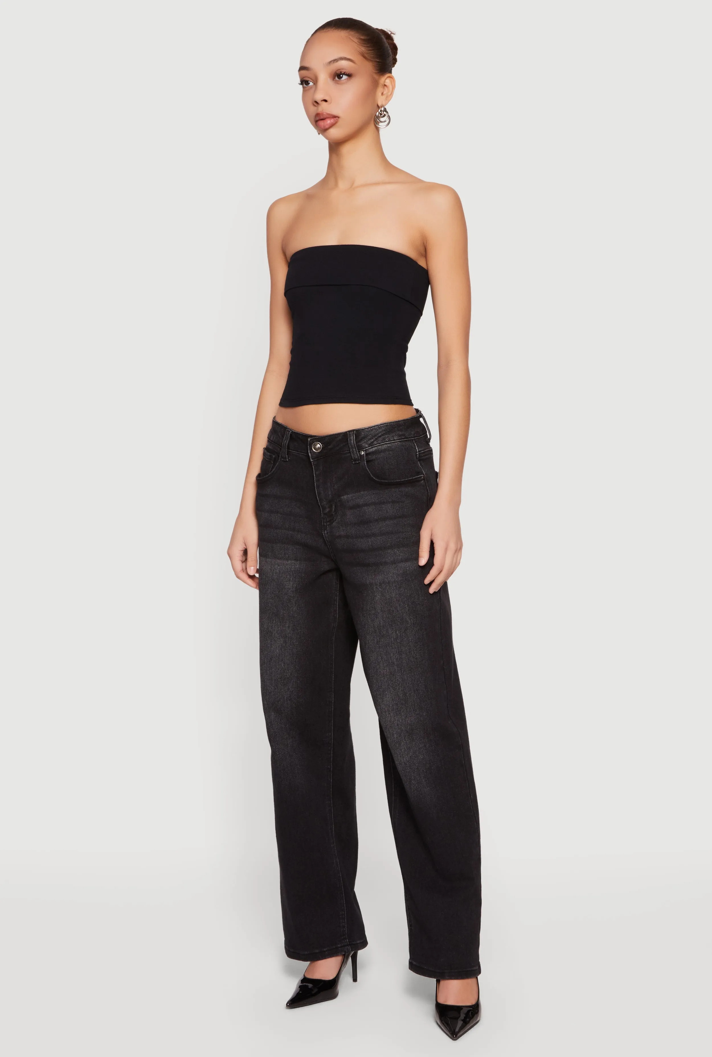 Cropped Fold Over Tube Top sold by Rainbow product image thumbnail 3