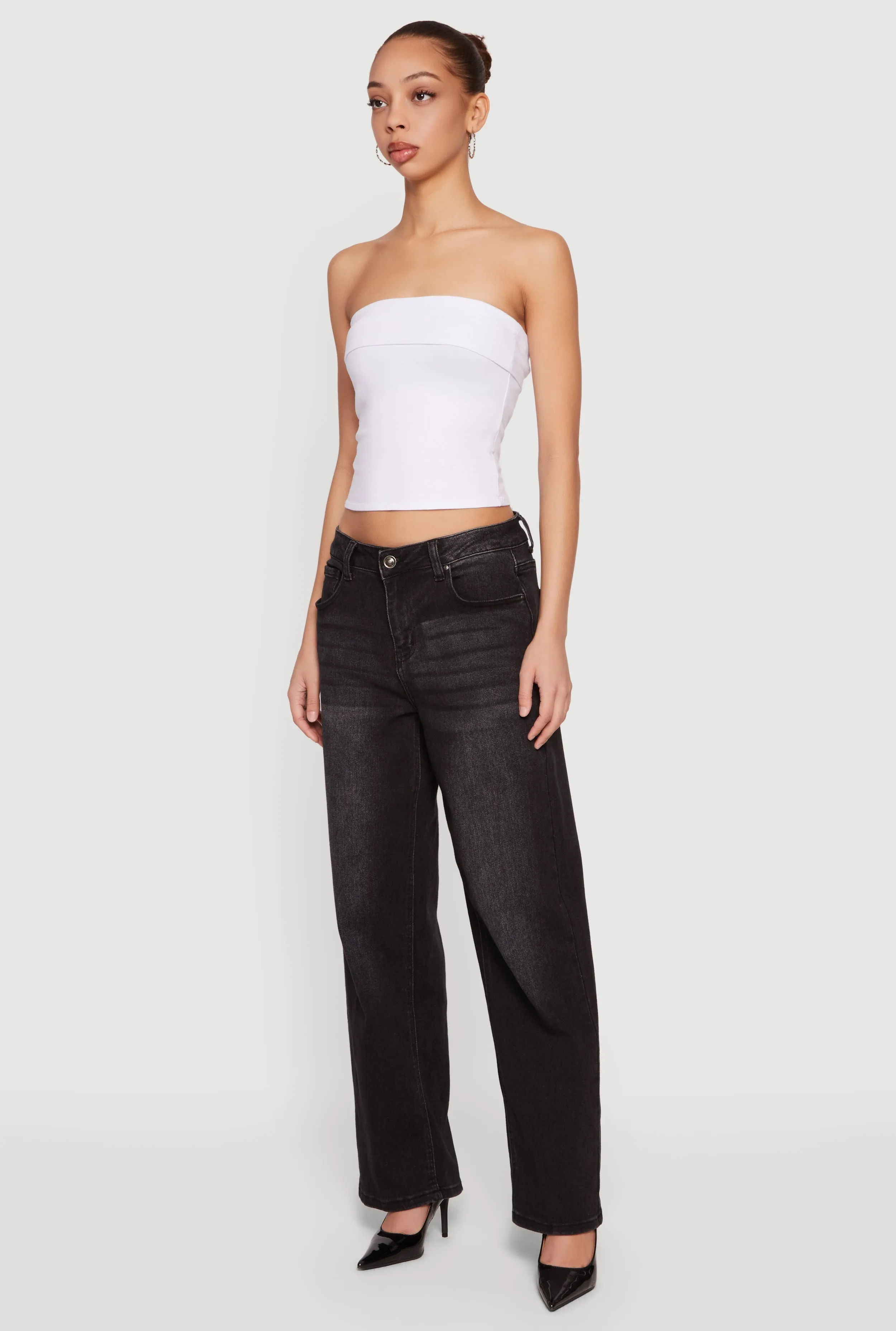 Cropped Fold Over Tube Top sold by Rainbow product image thumbnail 3