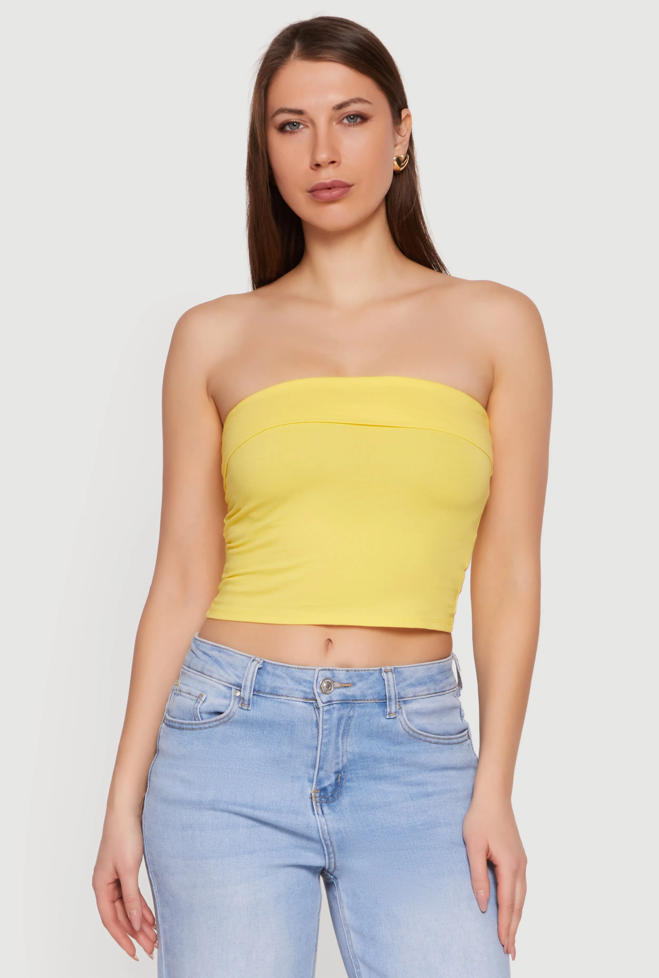 Cropped Fold Over Tube Top sold by Rainbow product image thumbnail 2