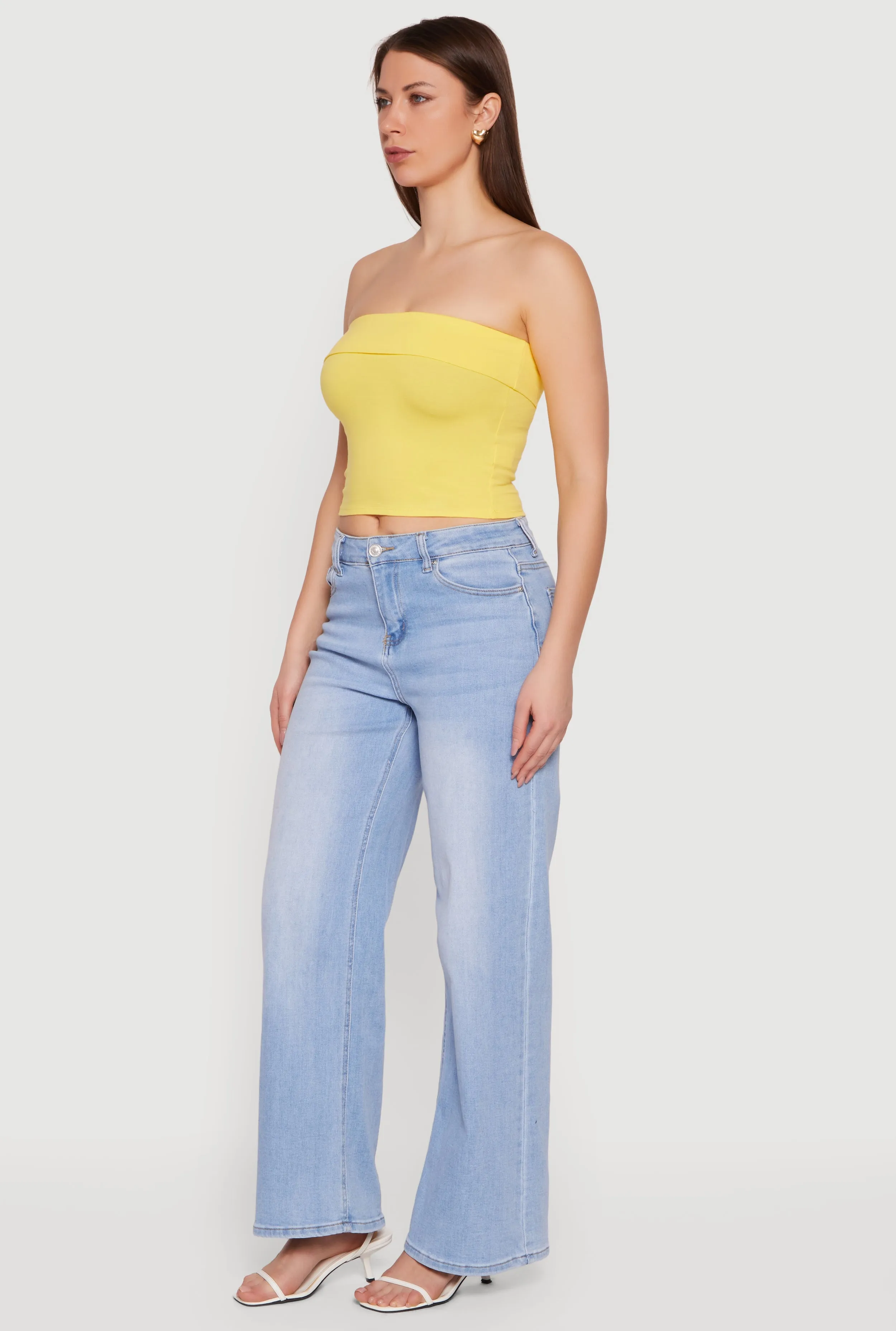 Cropped Fold Over Tube Top sold by Rainbow product image thumbnail 3