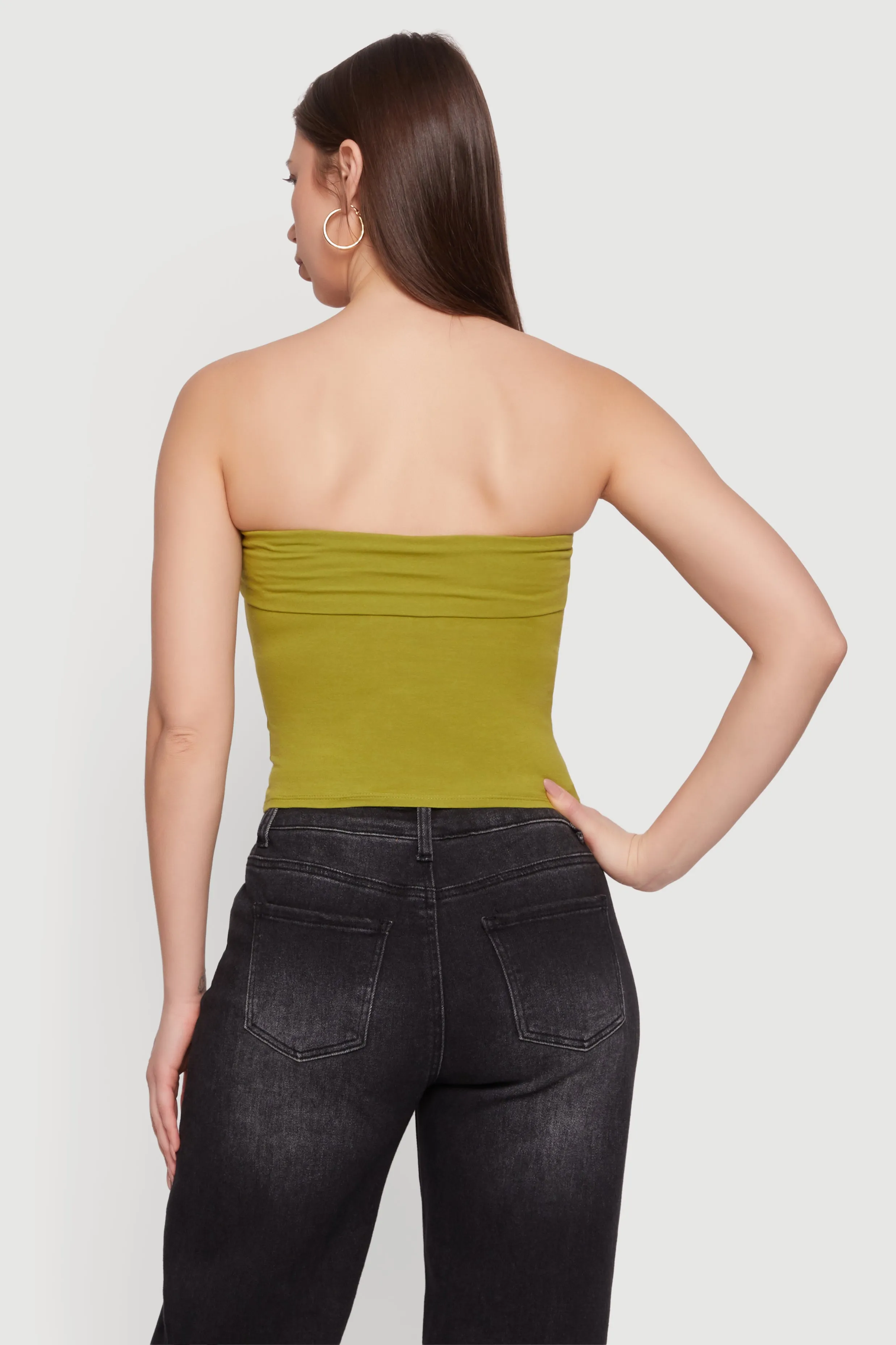 Cropped Fold Over Tube Top sold by Rainbow product image thumbnail 5