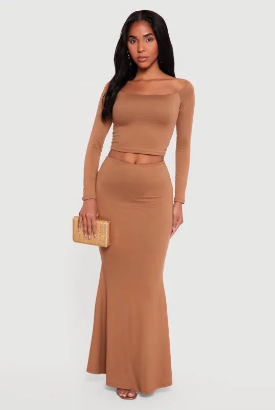 High Waisted Mermaid Maxi Skirt made by Rainbow