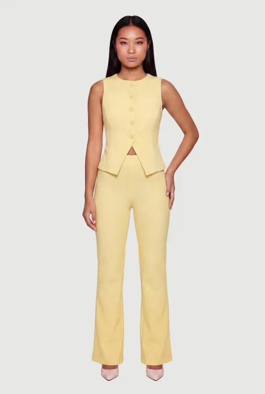 Crepe Knit Pull On Flare Pants sold by Rainbow