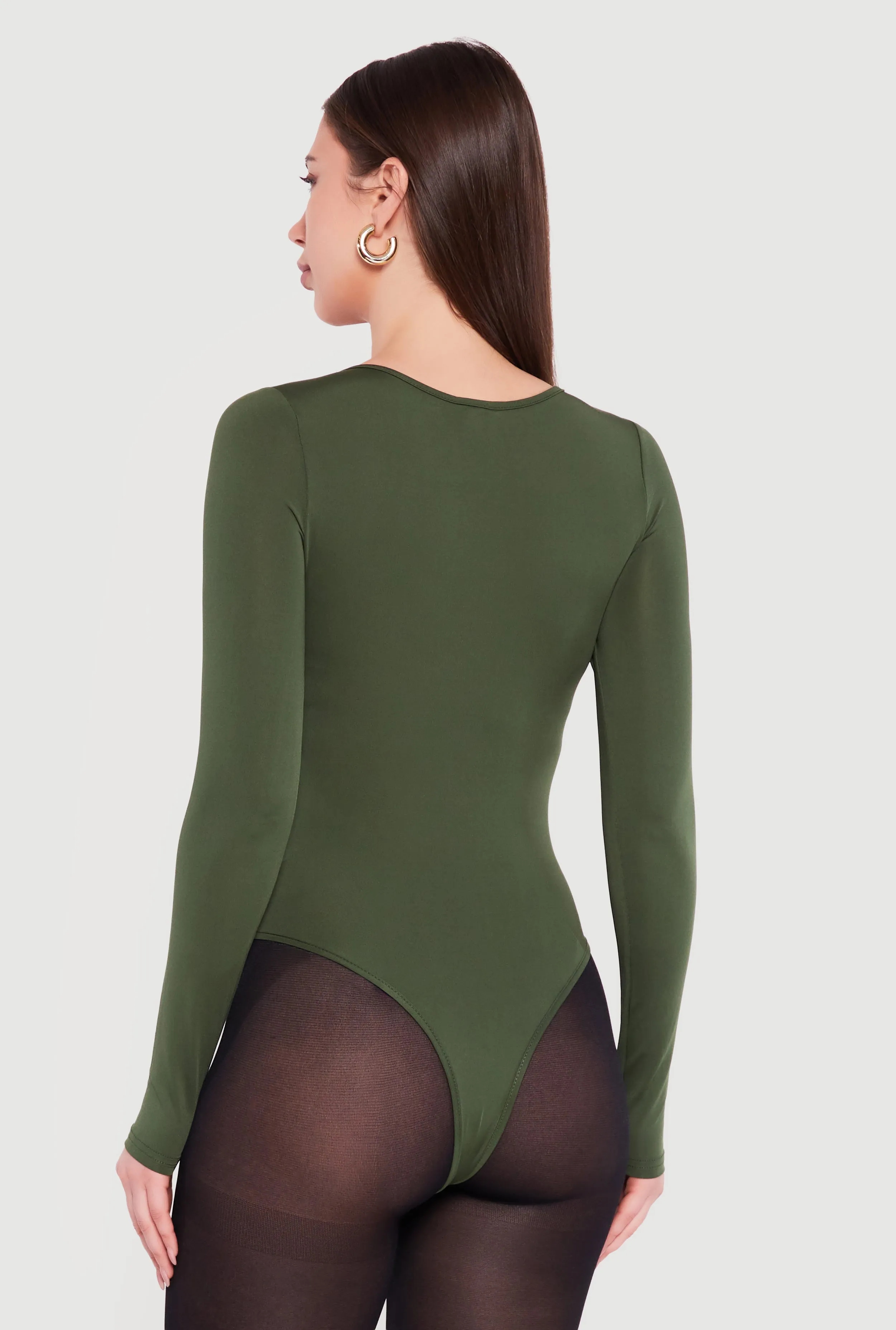 Basic Long Sleeve Scoop Neck Bodysuit sold by Rainbow product image thumbnail 5