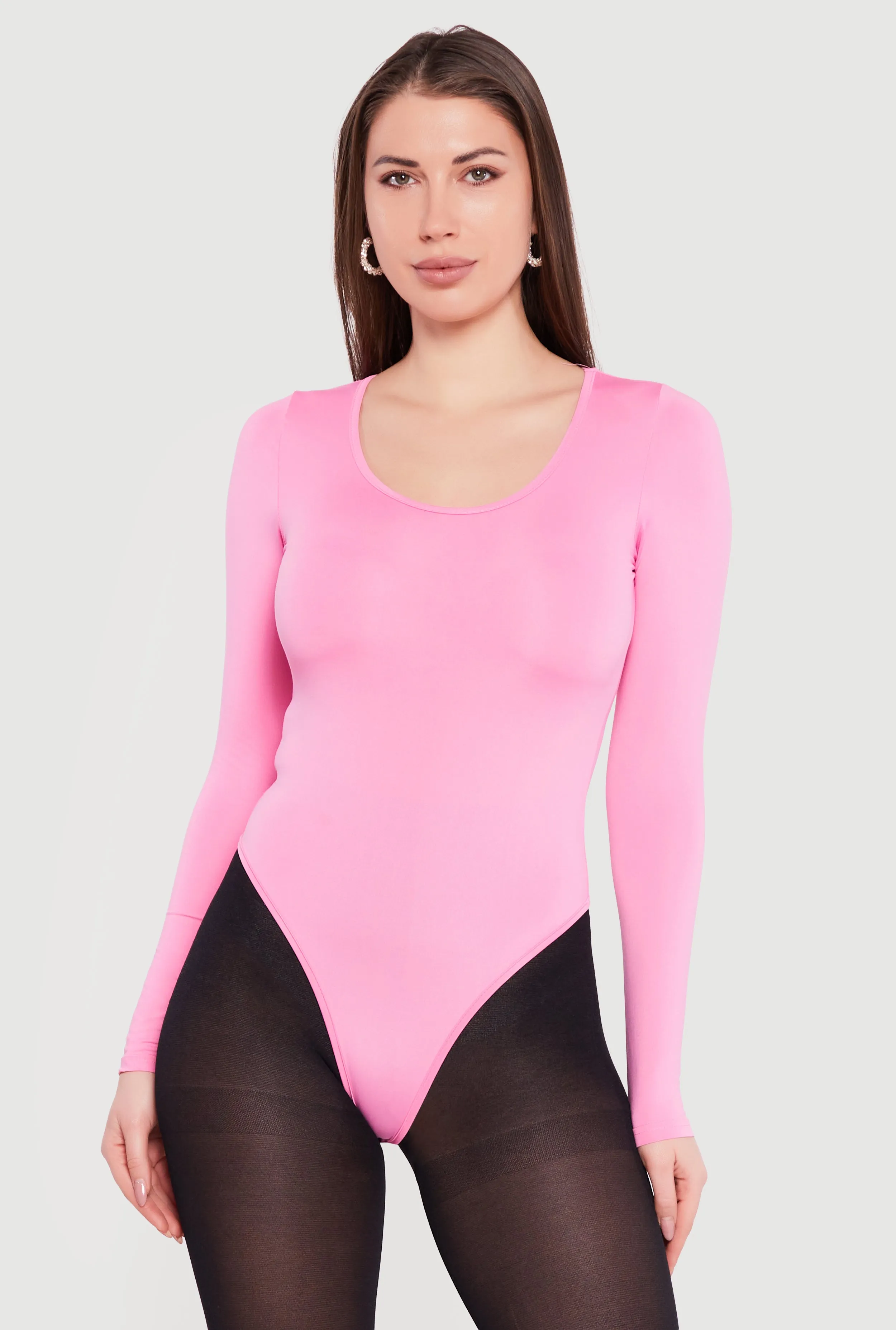Basic Long Sleeve Scoop Neck Bodysuit sold by Rainbow