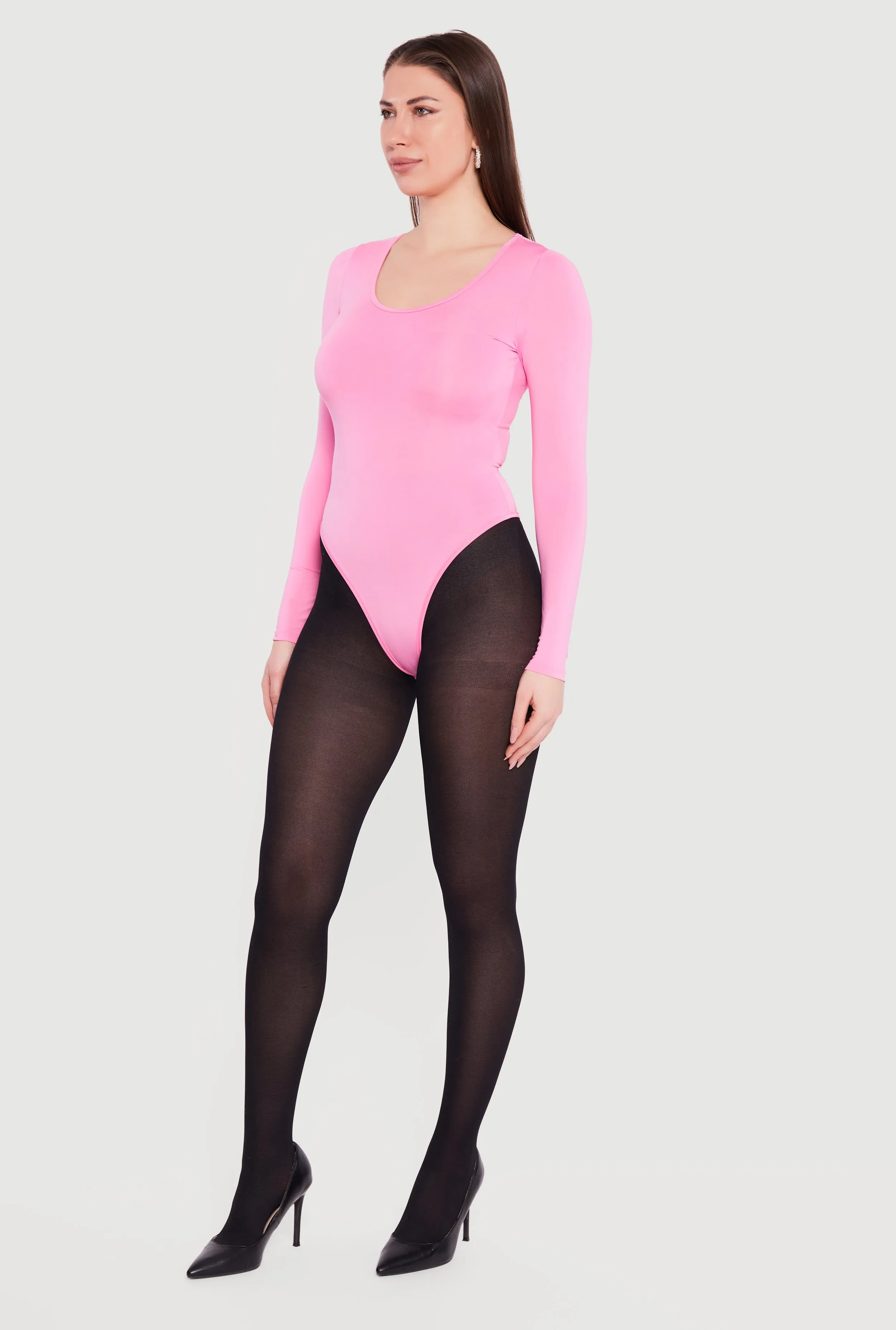 Basic Long Sleeve Scoop Neck Bodysuit sold by Rainbow product image thumbnail 3