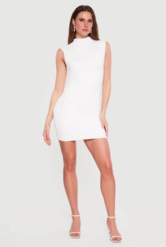 Sleeveless Mock Neck Mini Dress sold by Rainbow