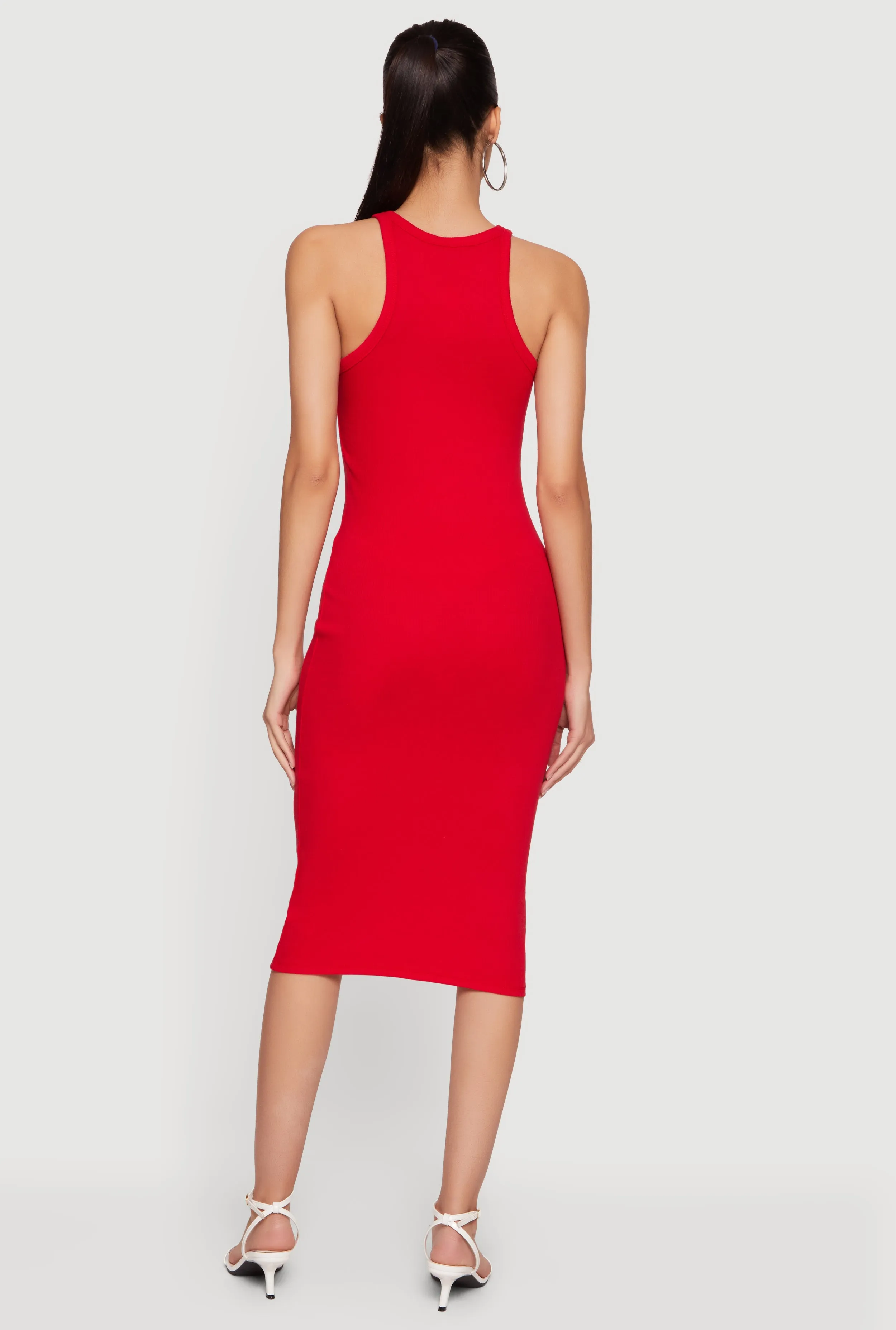 Rib Knit Racerback Tank Midi Dress sold by Rainbow product image thumbnail 3