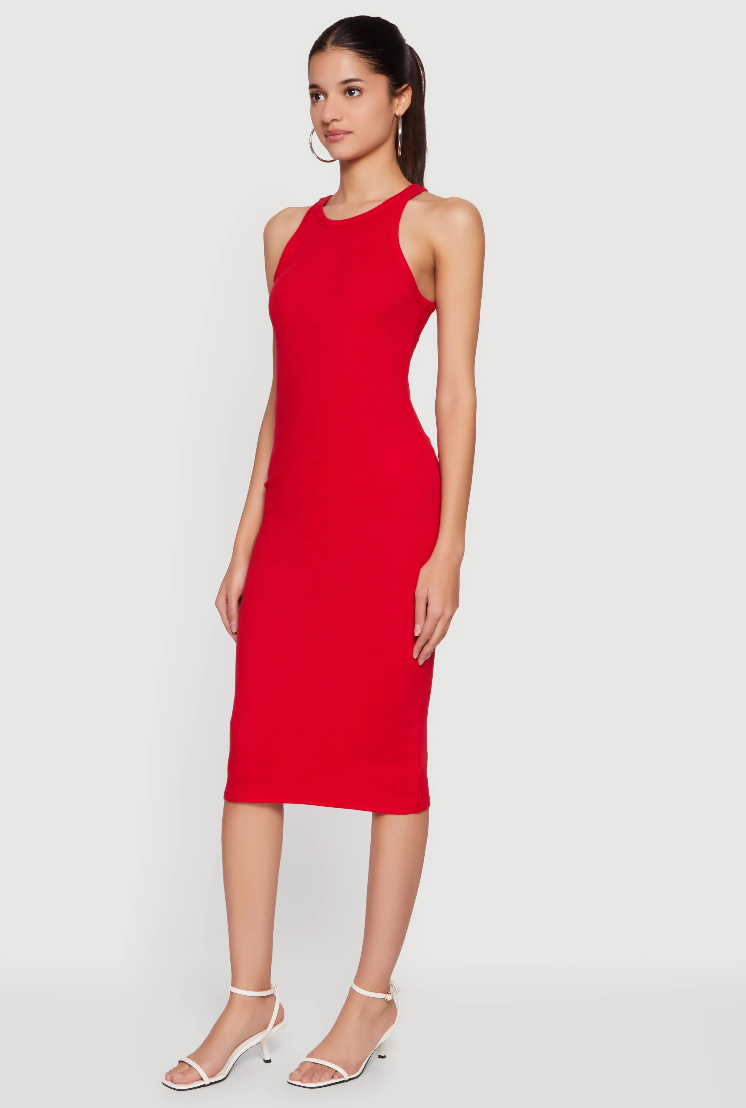 Rib Knit Racerback Tank Midi Dress sold by Rainbow product image thumbnail 2