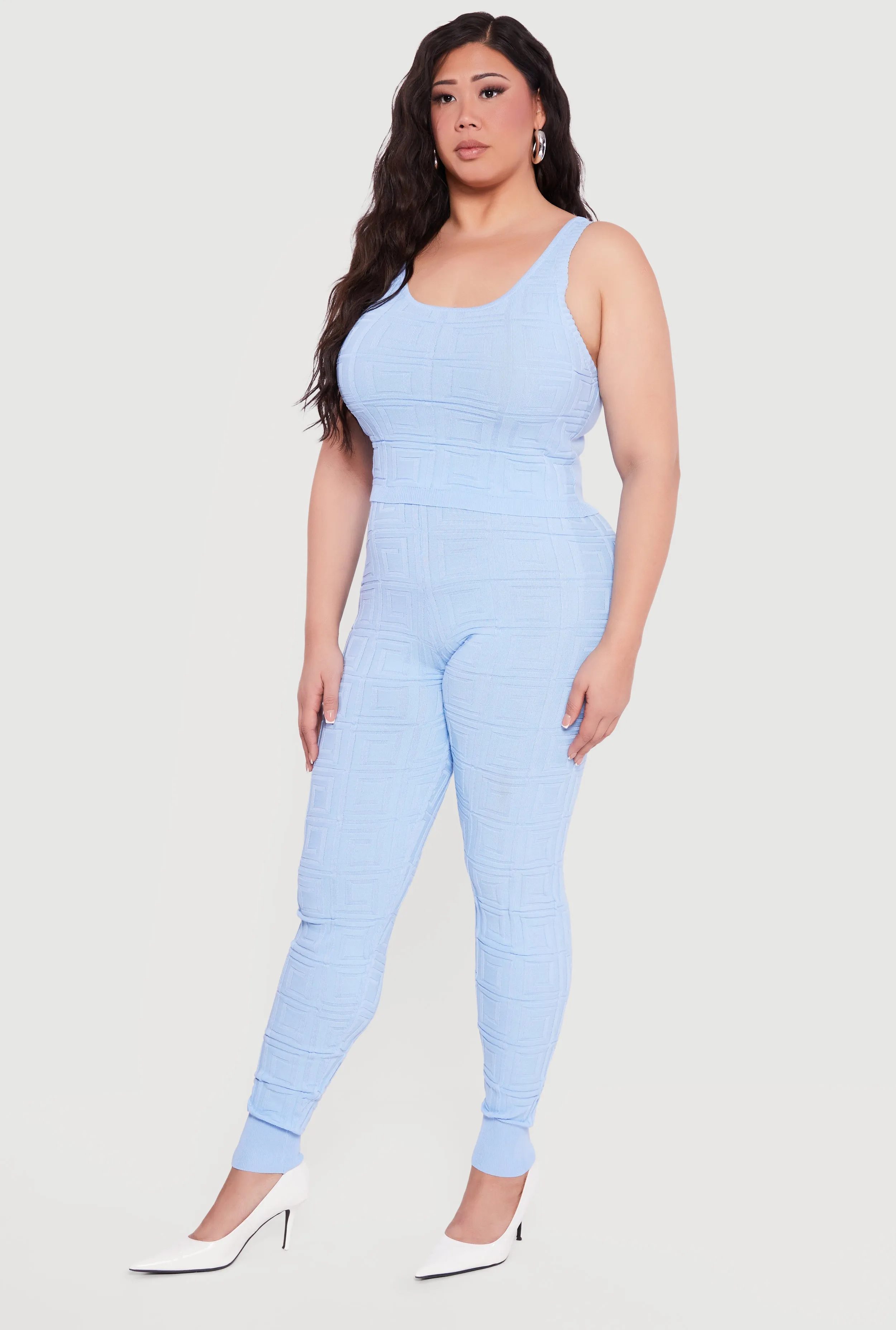 Plus Size Greek Key Knit Sleeveless Top sold by Rainbow product image thumbnail 3