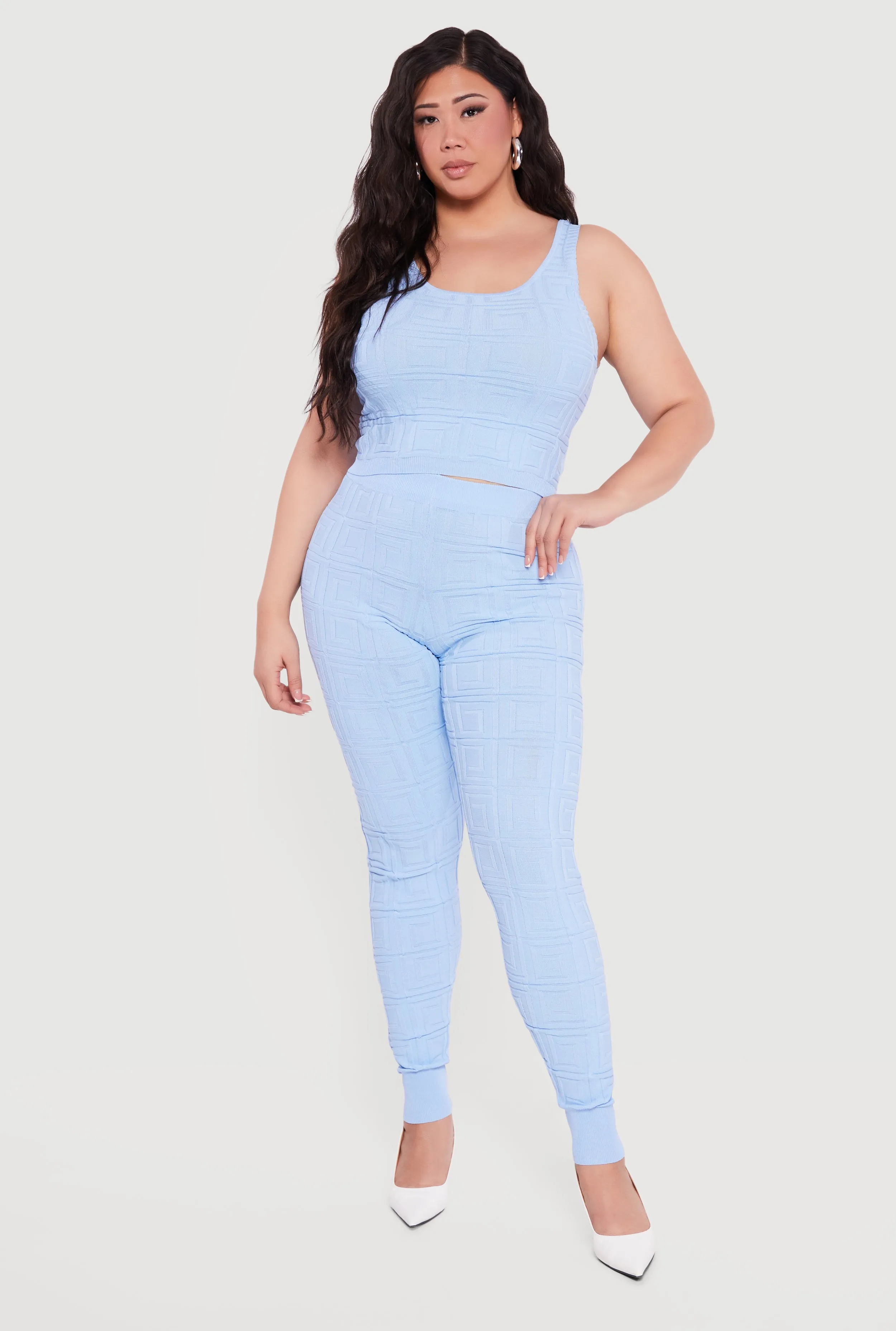 Plus Size Greek Key Knit Sleeveless Top sold by Rainbow product image thumbnail 2