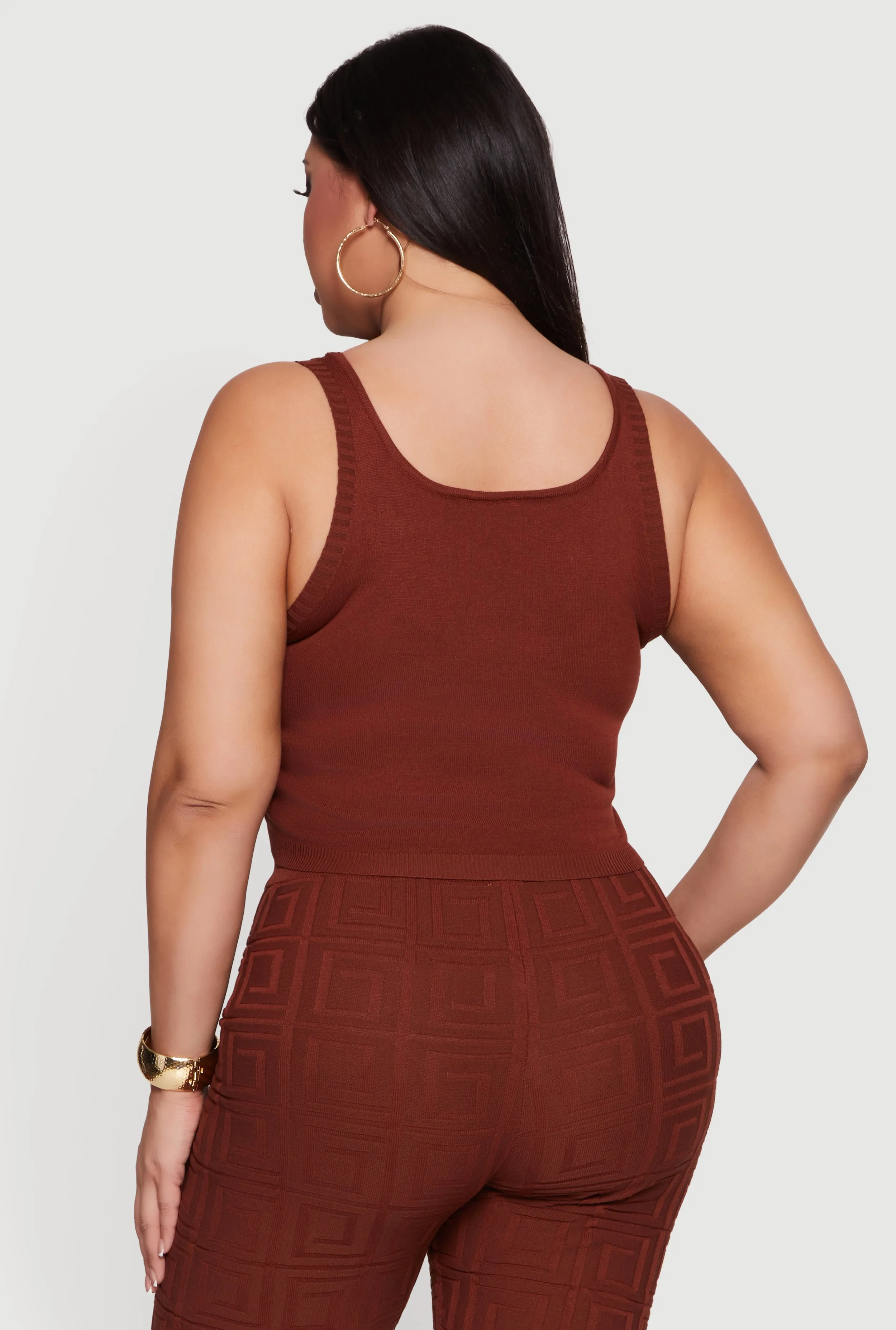 Plus Size Greek Key Knit Sleeveless Top sold by Rainbow product image thumbnail 5