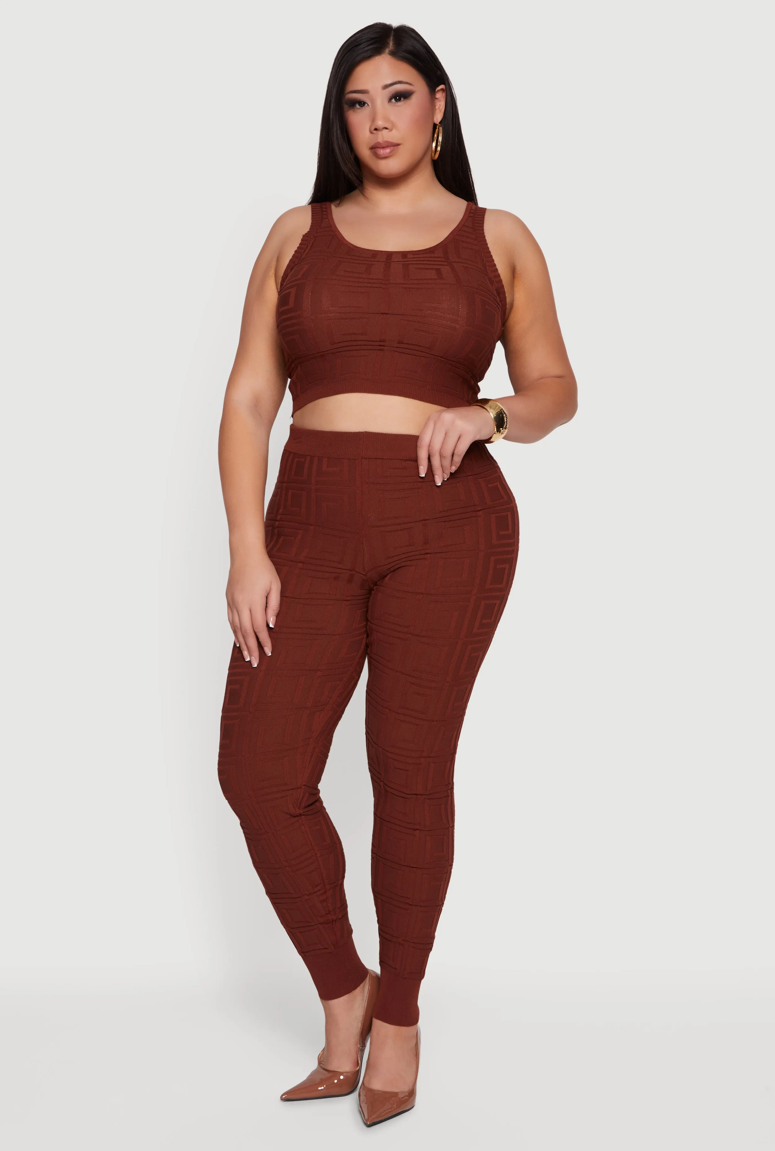 Plus Size Greek Key Knit Sleeveless Top sold by Rainbow product image thumbnail 2