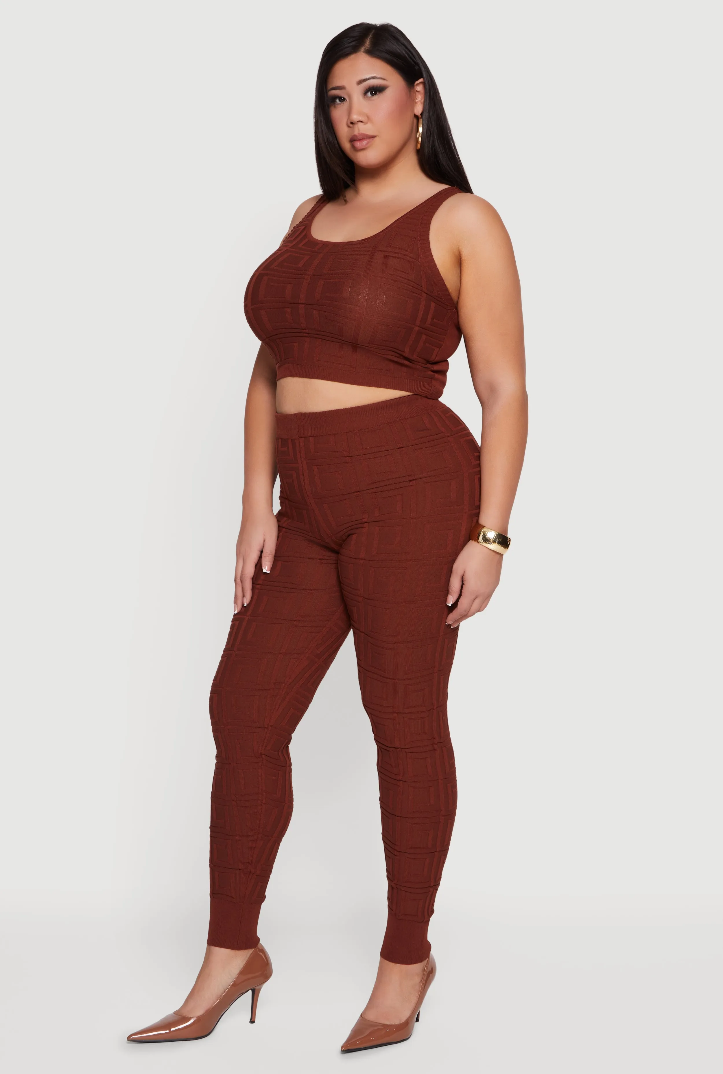 Plus Size Greek Key Knit Sleeveless Top sold by Rainbow product image thumbnail 3