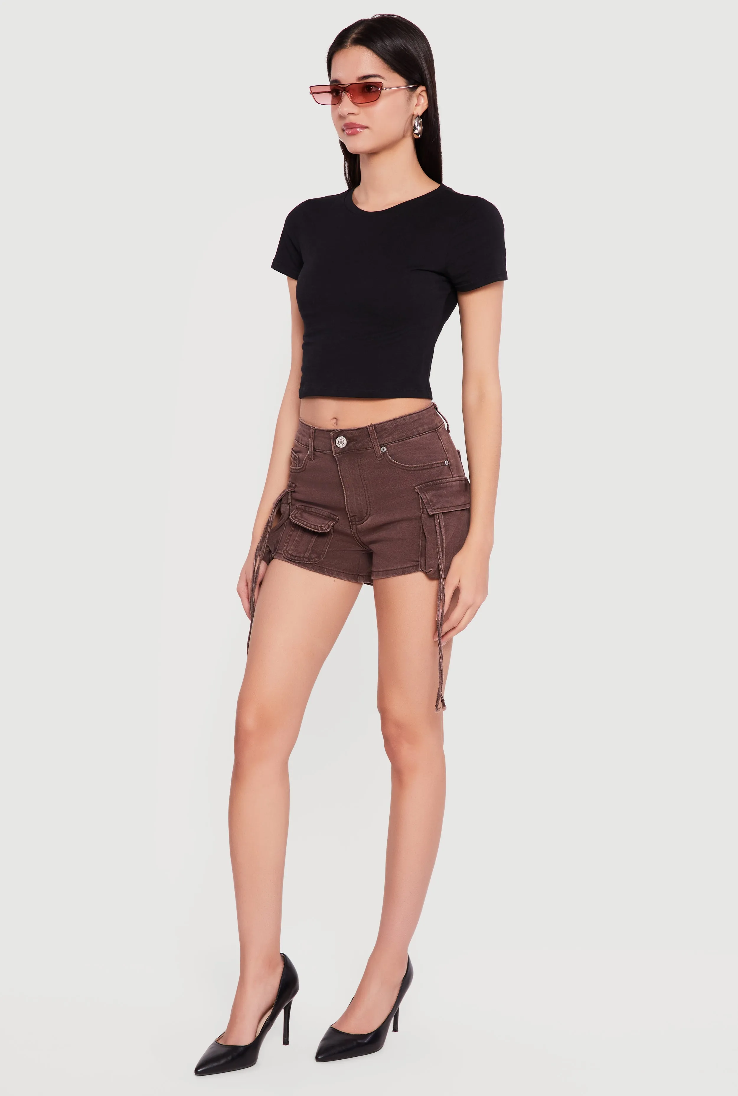 VIP Acid Wash Denim Cargo Shorts sold by Rainbow product image thumbnail 2