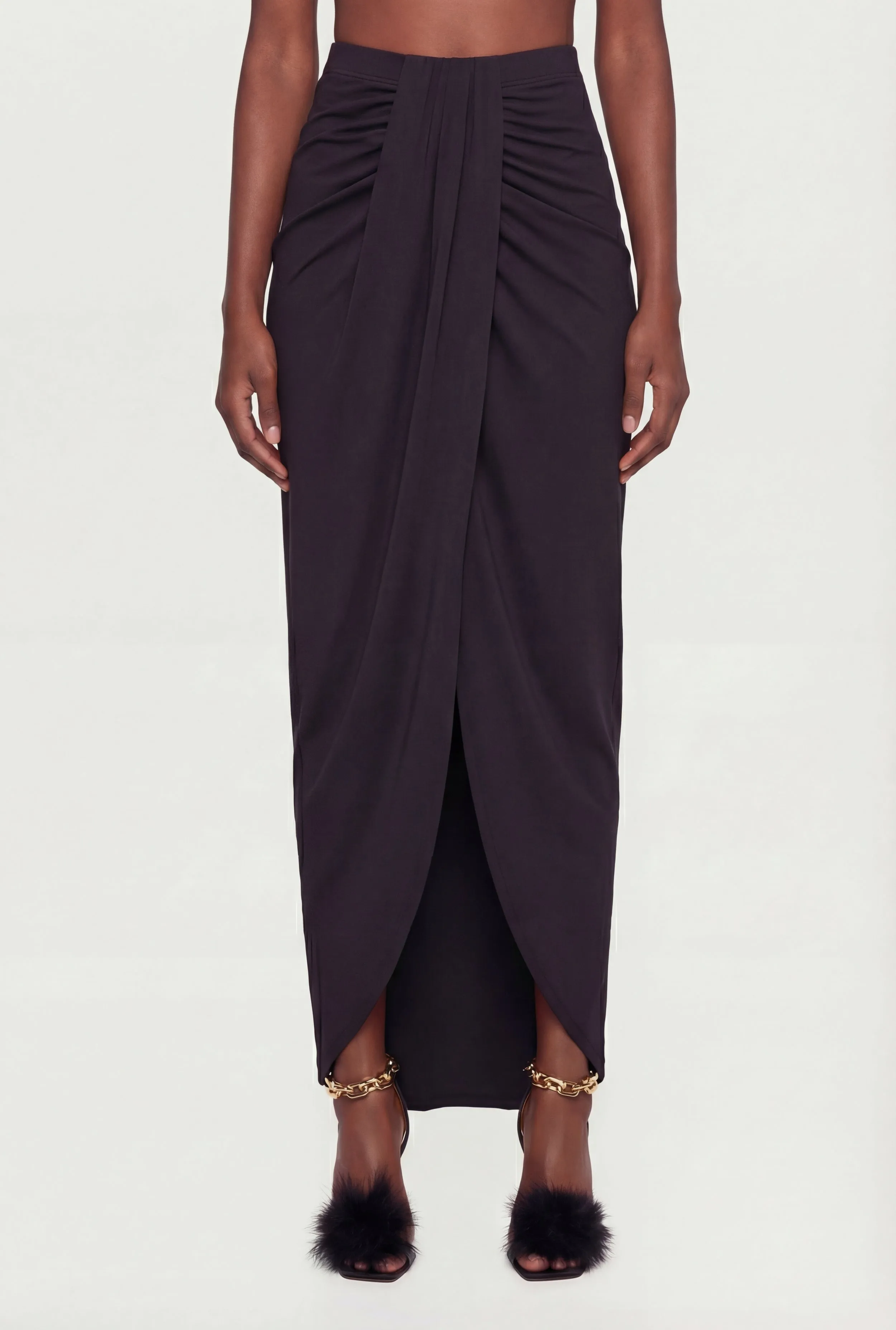 Ruched Tulip Hem Maxi Skirt sold by Rainbow product image thumbnail 3
