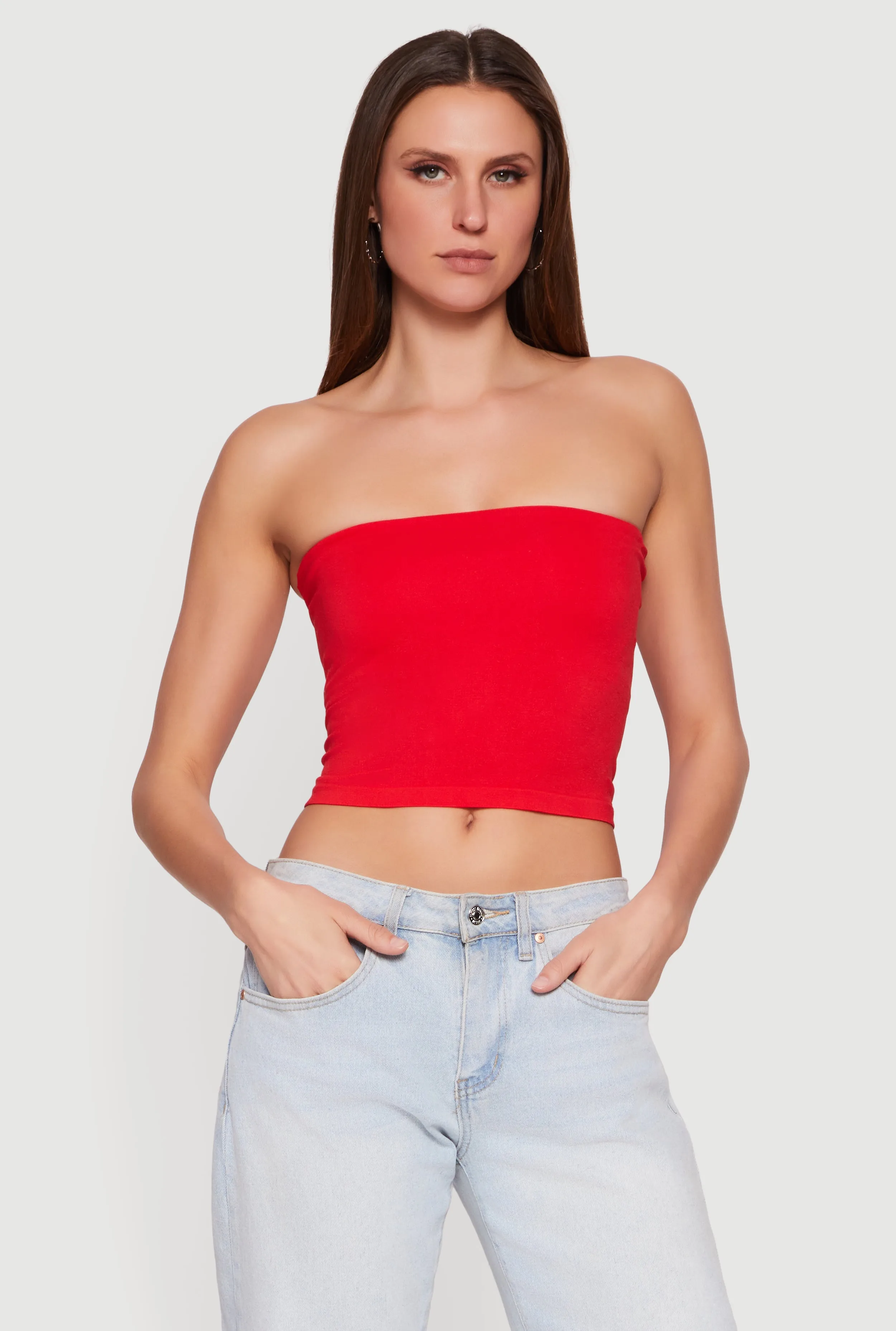 Seamless Tube Top with Shelf Bra sold by Rainbow product image thumbnail 2