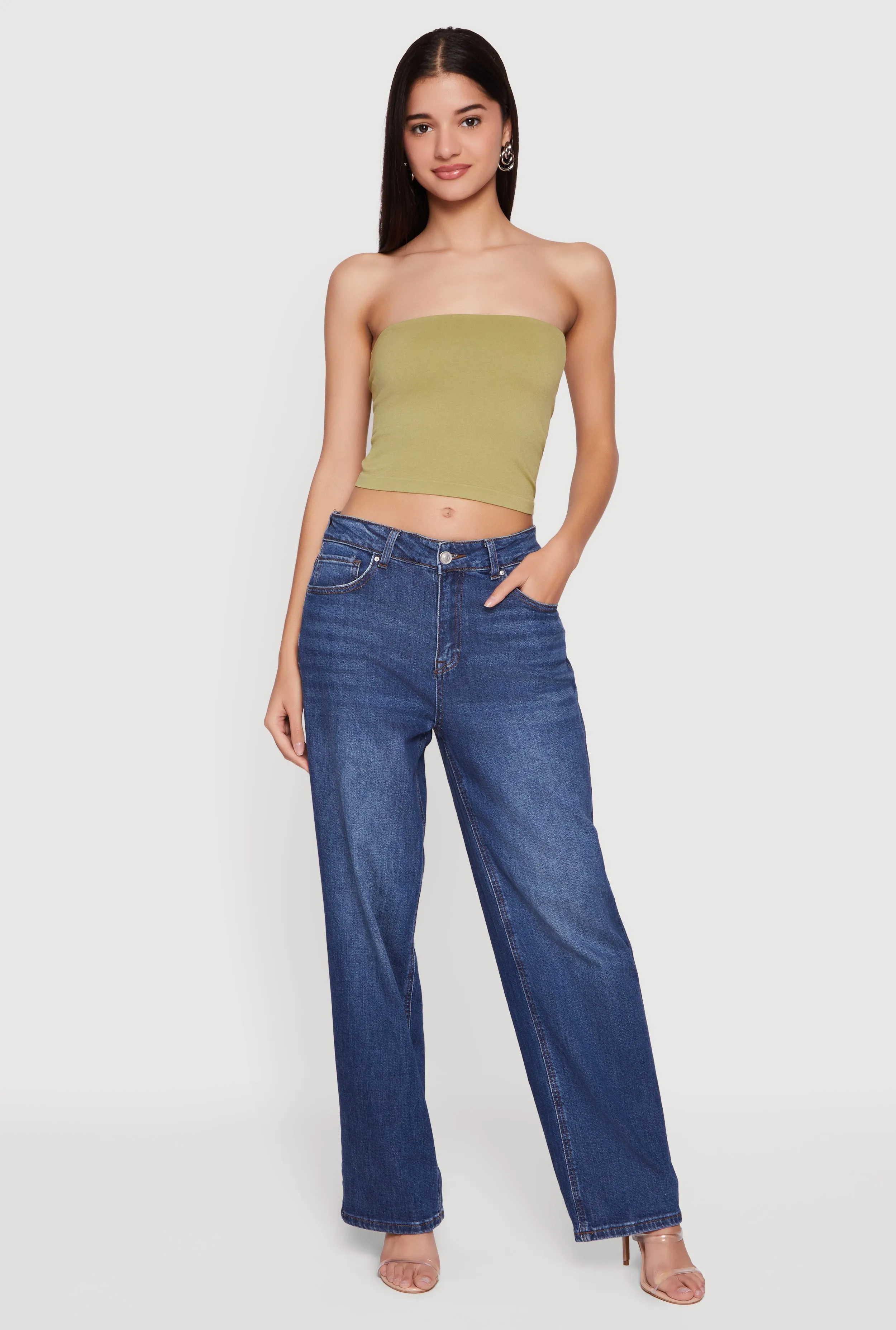 Seamless Tube Top with Shelf Bra sold by Rainbow