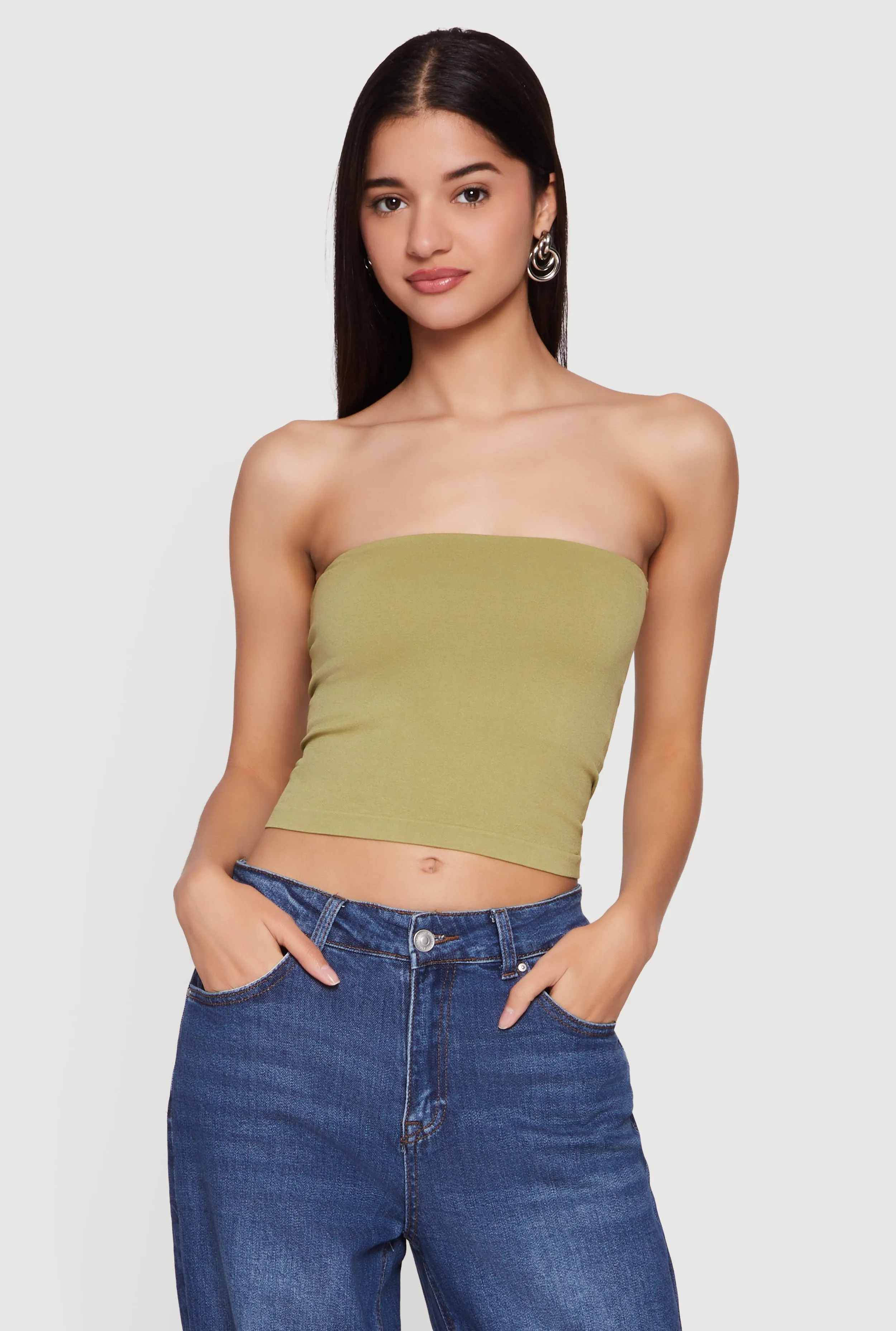 Seamless Tube Top with Shelf Bra sold by Rainbow product image thumbnail 2