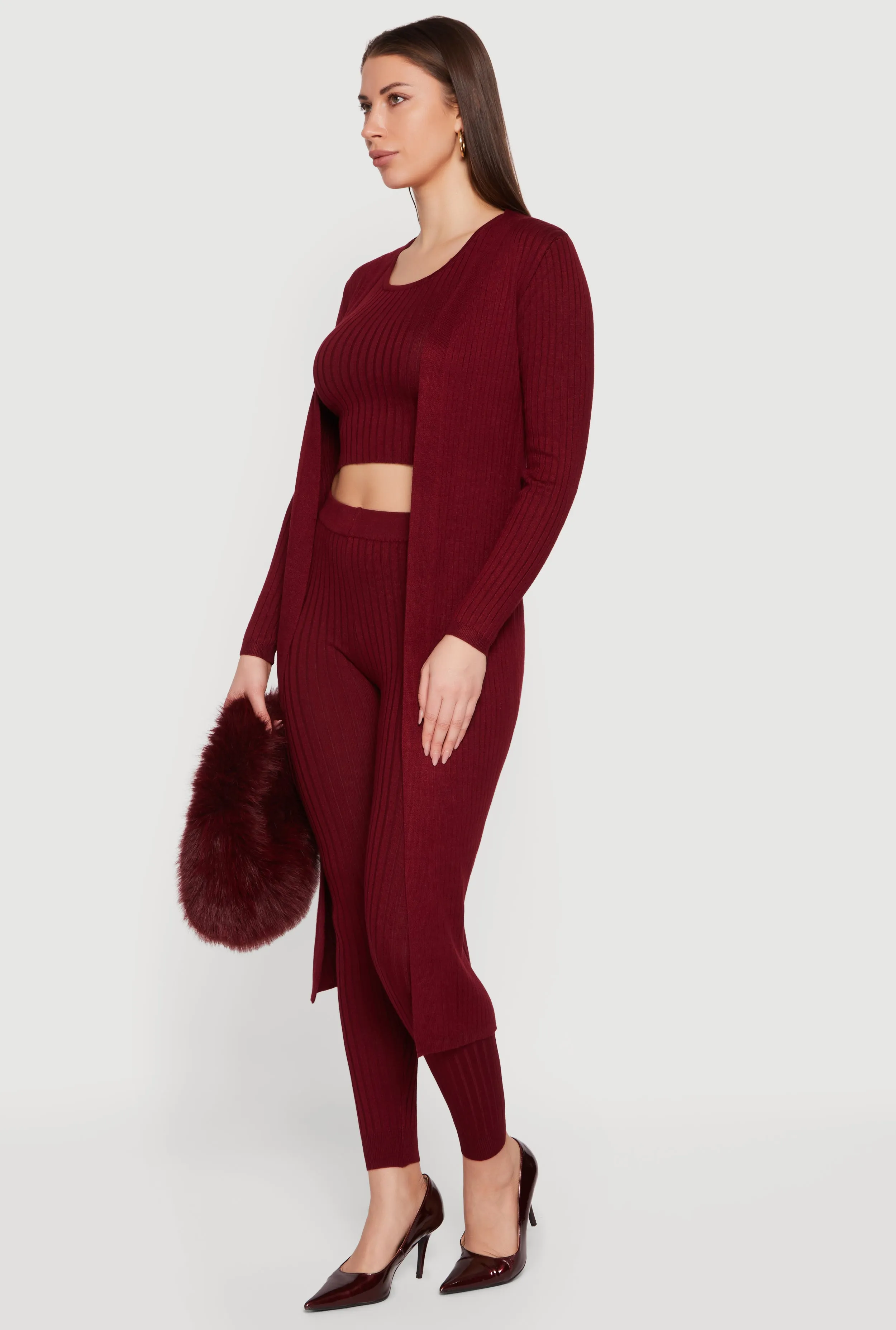 Daisy Ribbed Knit Open Front Duster sold by Rainbow product image thumbnail 2