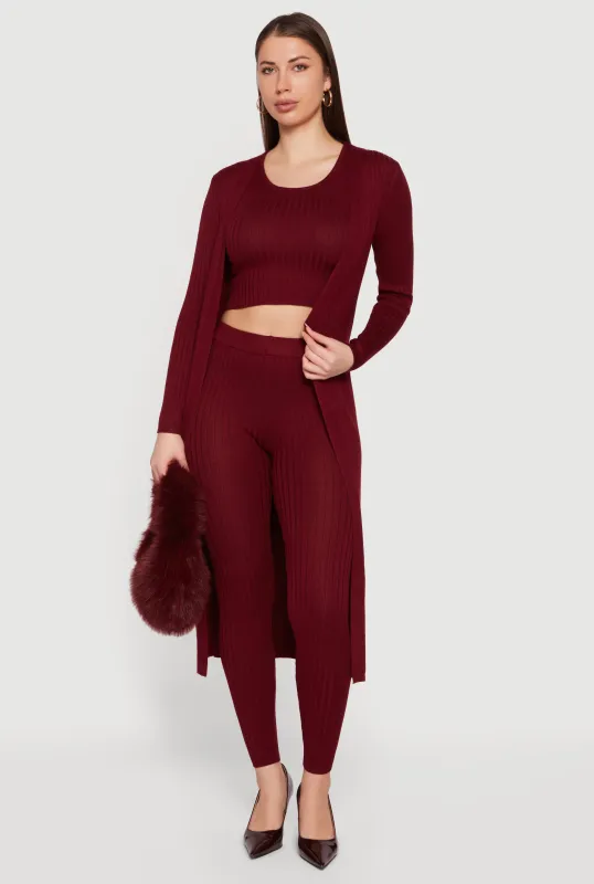 Daisy Ribbed Knit Open Front Duster sold by Rainbow