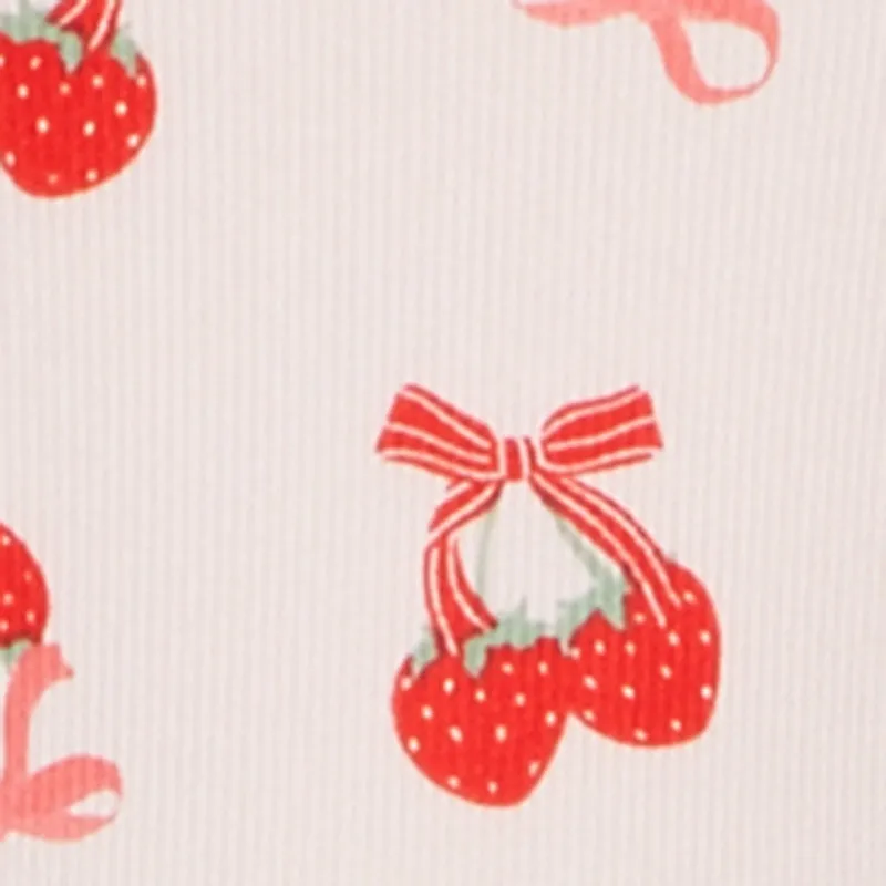 Strawberry Bow Print Pajama Top and Pants Set sold by Rainbow product image thumbnail 3