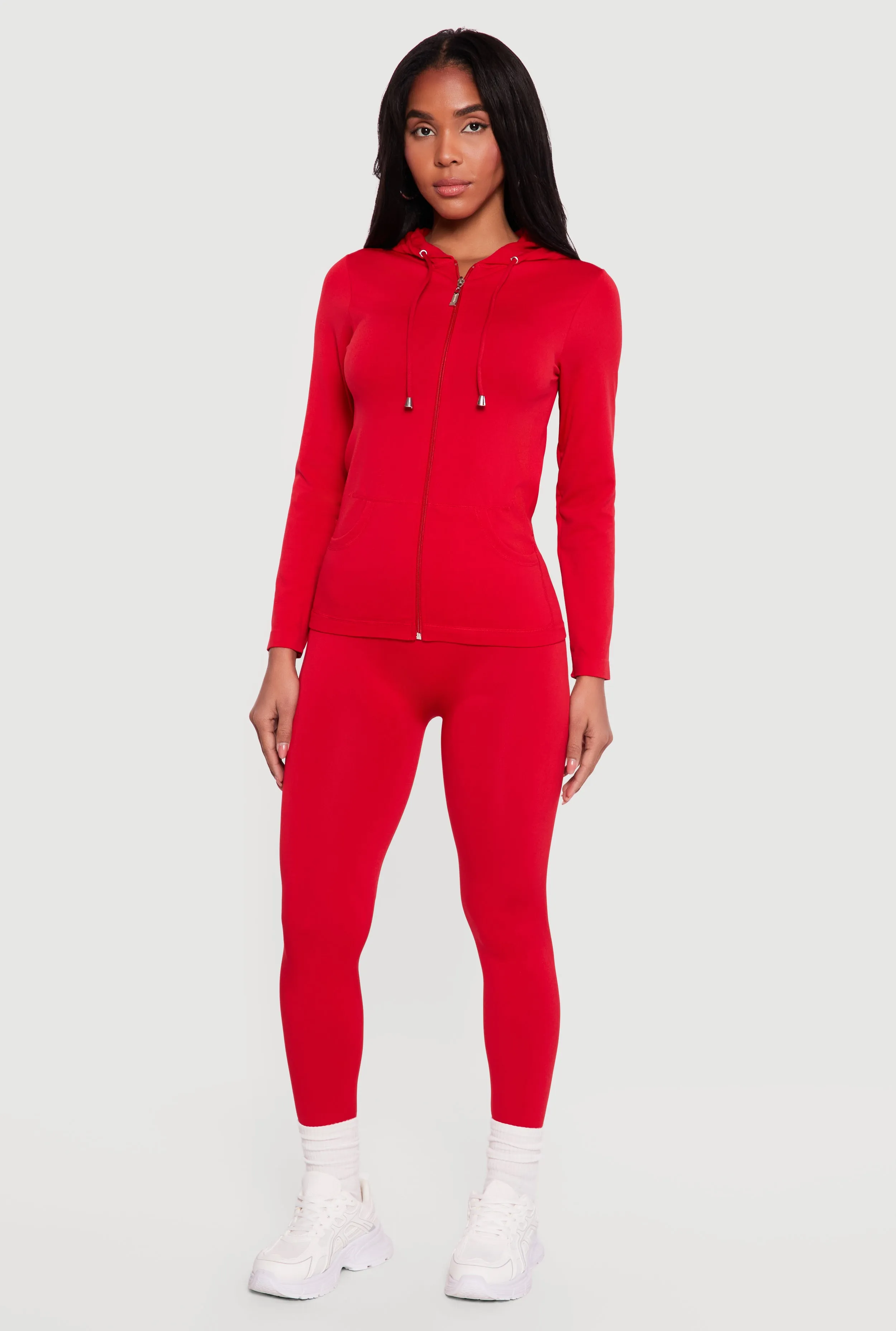 Drawstring Hooded Zip Front Track Jacket sold by Rainbow product image thumbnail 2