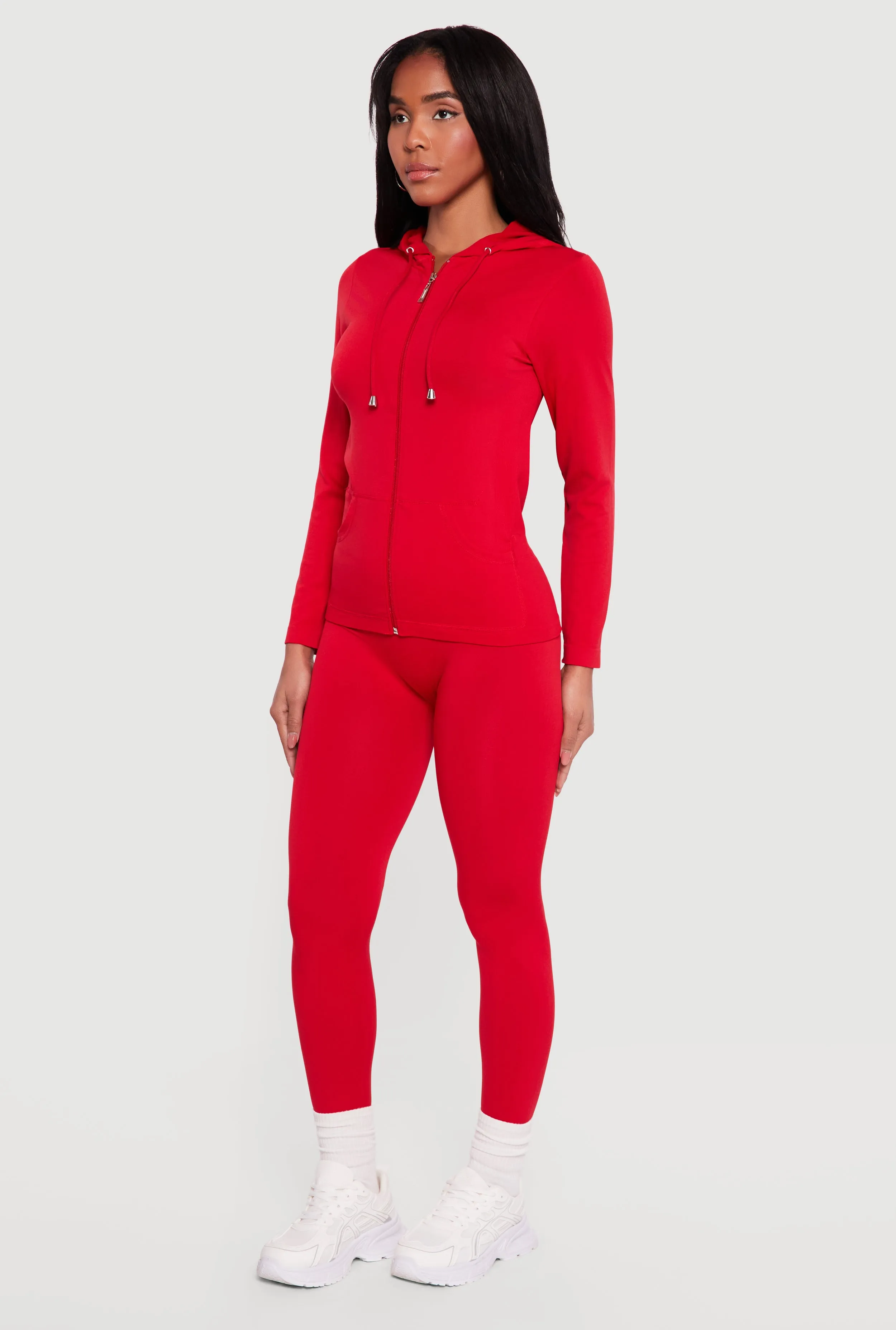 Drawstring Hooded Zip Front Track Jacket sold by Rainbow product image thumbnail 3