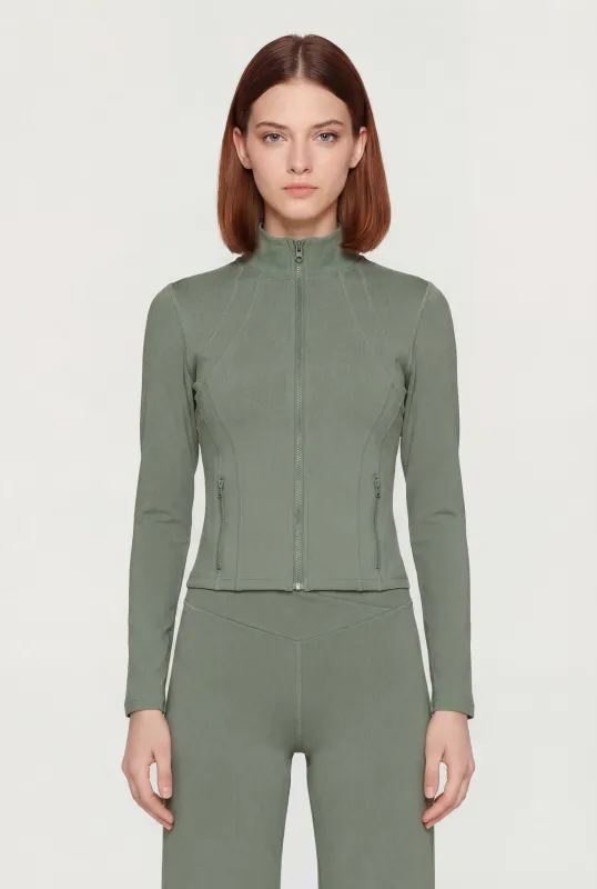 Long Sleeve Zip Front Track Jacket sold by Rainbow