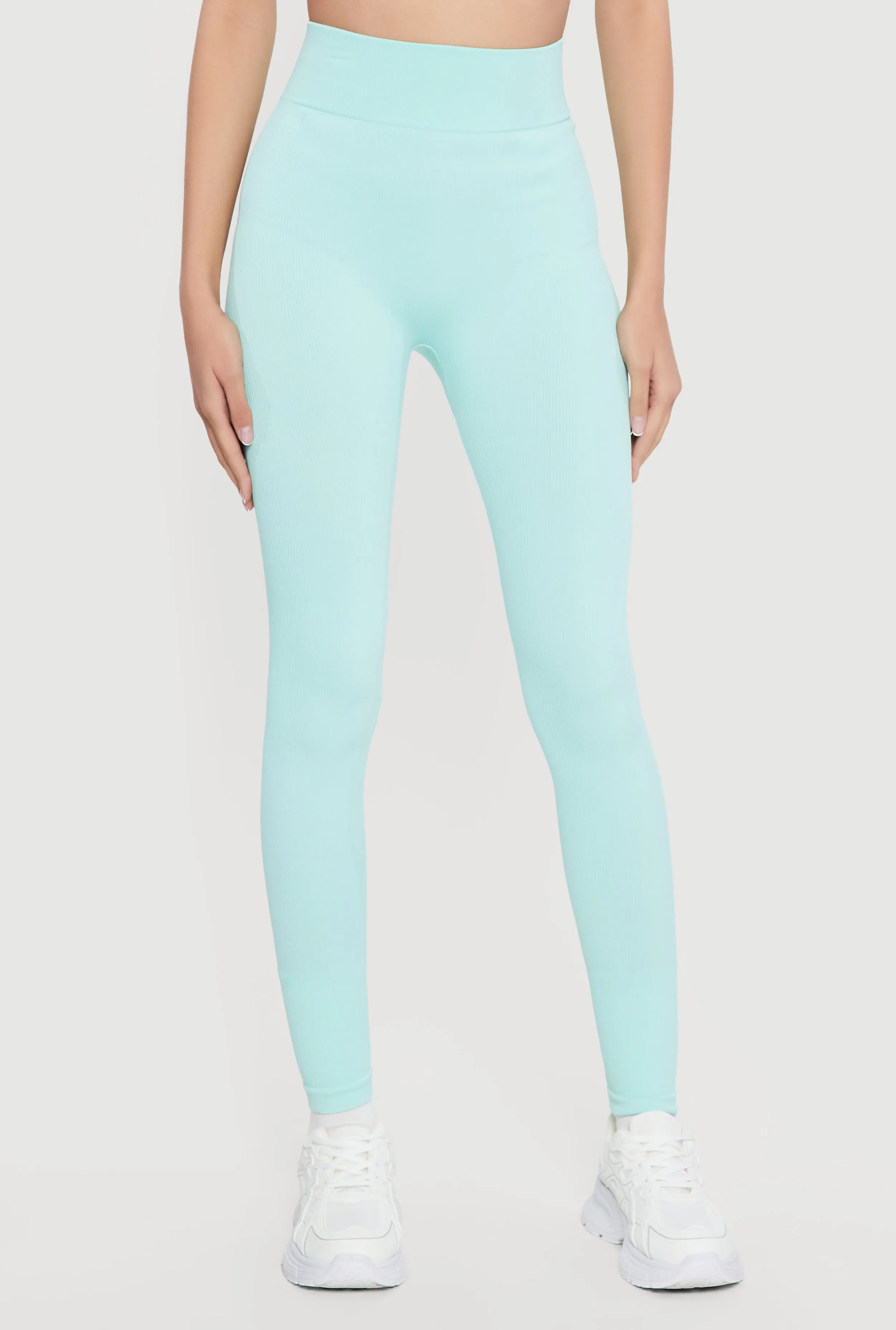 High Waisted Seamless Compression Rib Leggings sold by Rainbow product image thumbnail 3