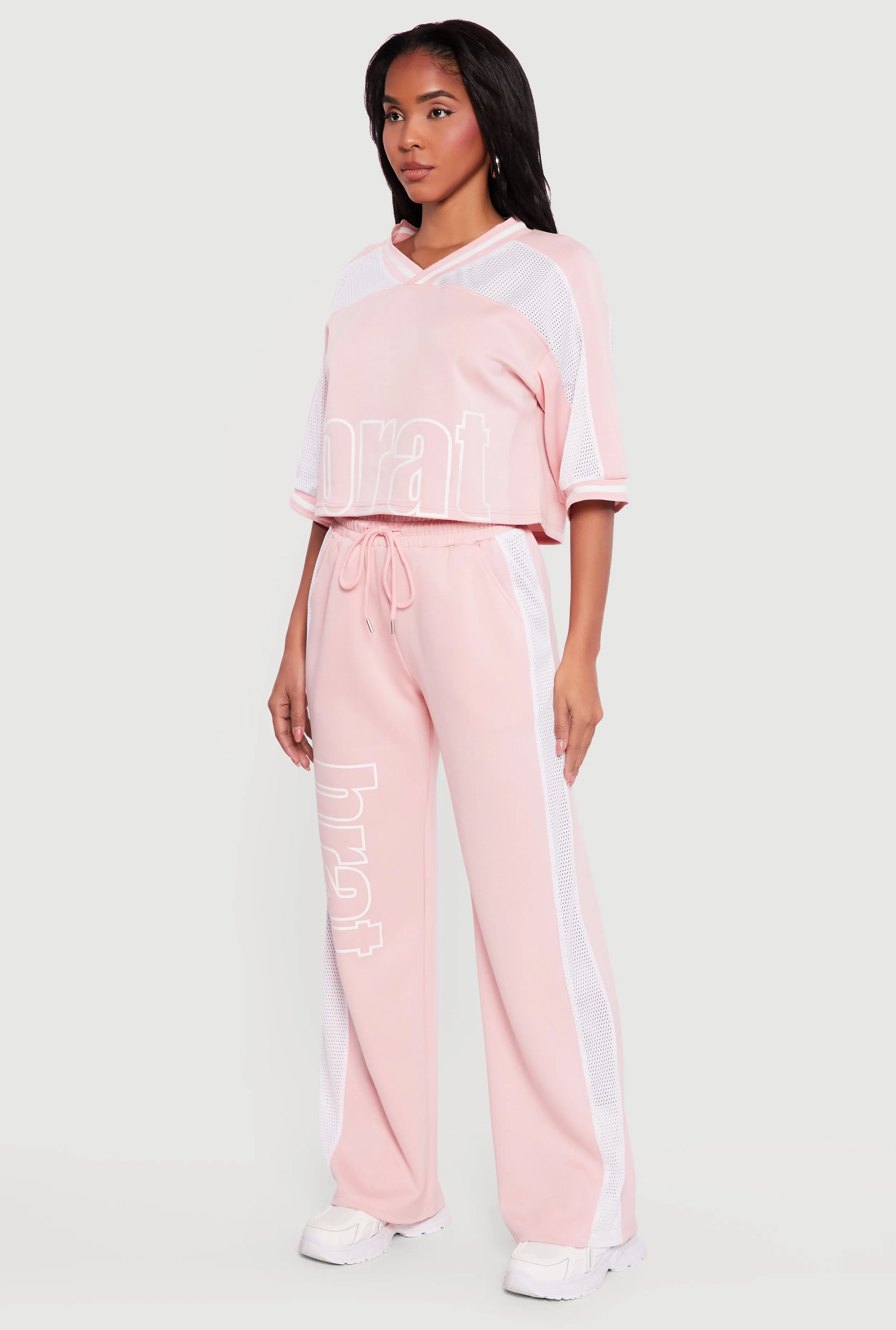 Brat Graphic Cropped Jersey Top sold by Rainbow product image thumbnail 3