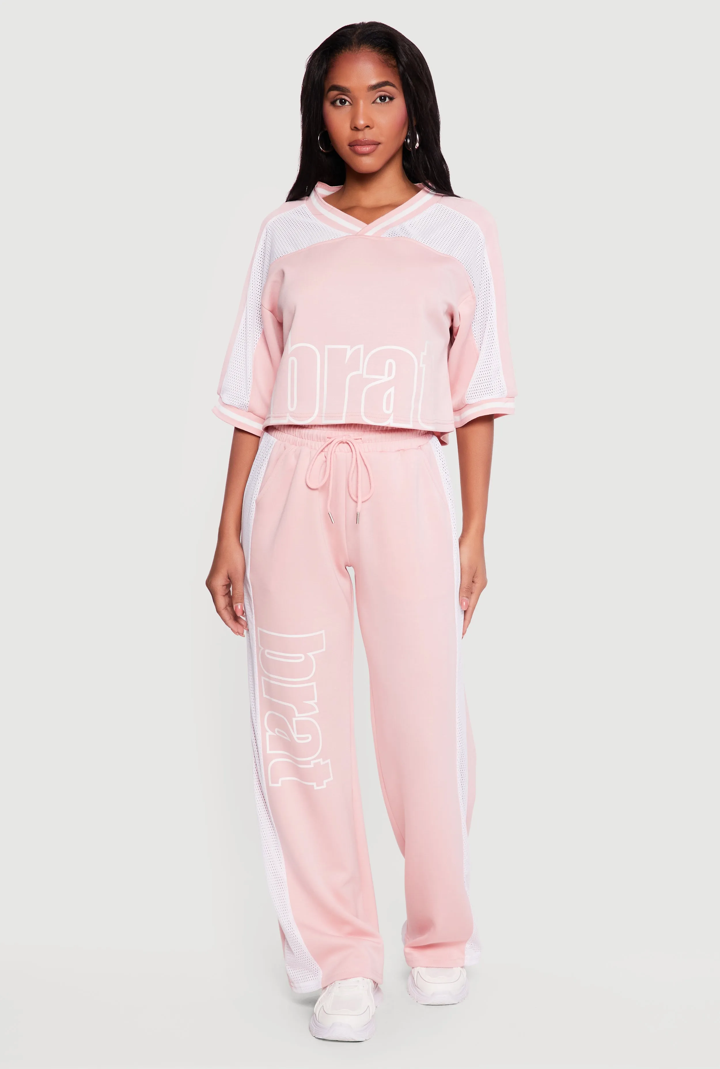 Brat Graphic Cropped Jersey Top sold by Rainbow product image thumbnail 2