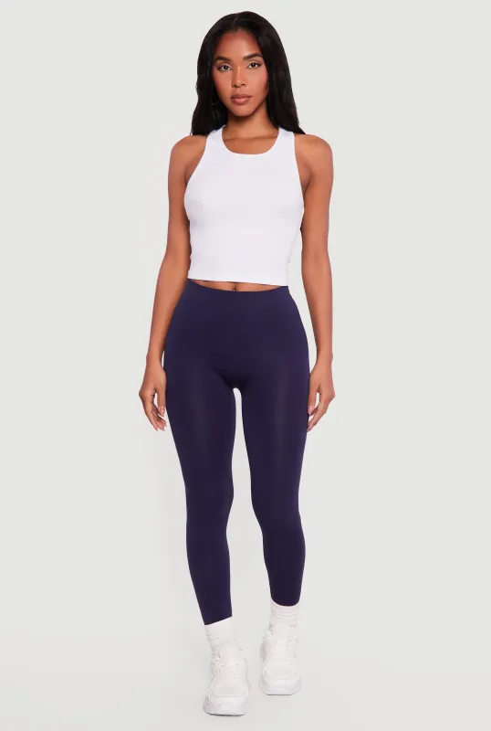High Waisted Seamless Stretchy Leggings sold by Rainbow
