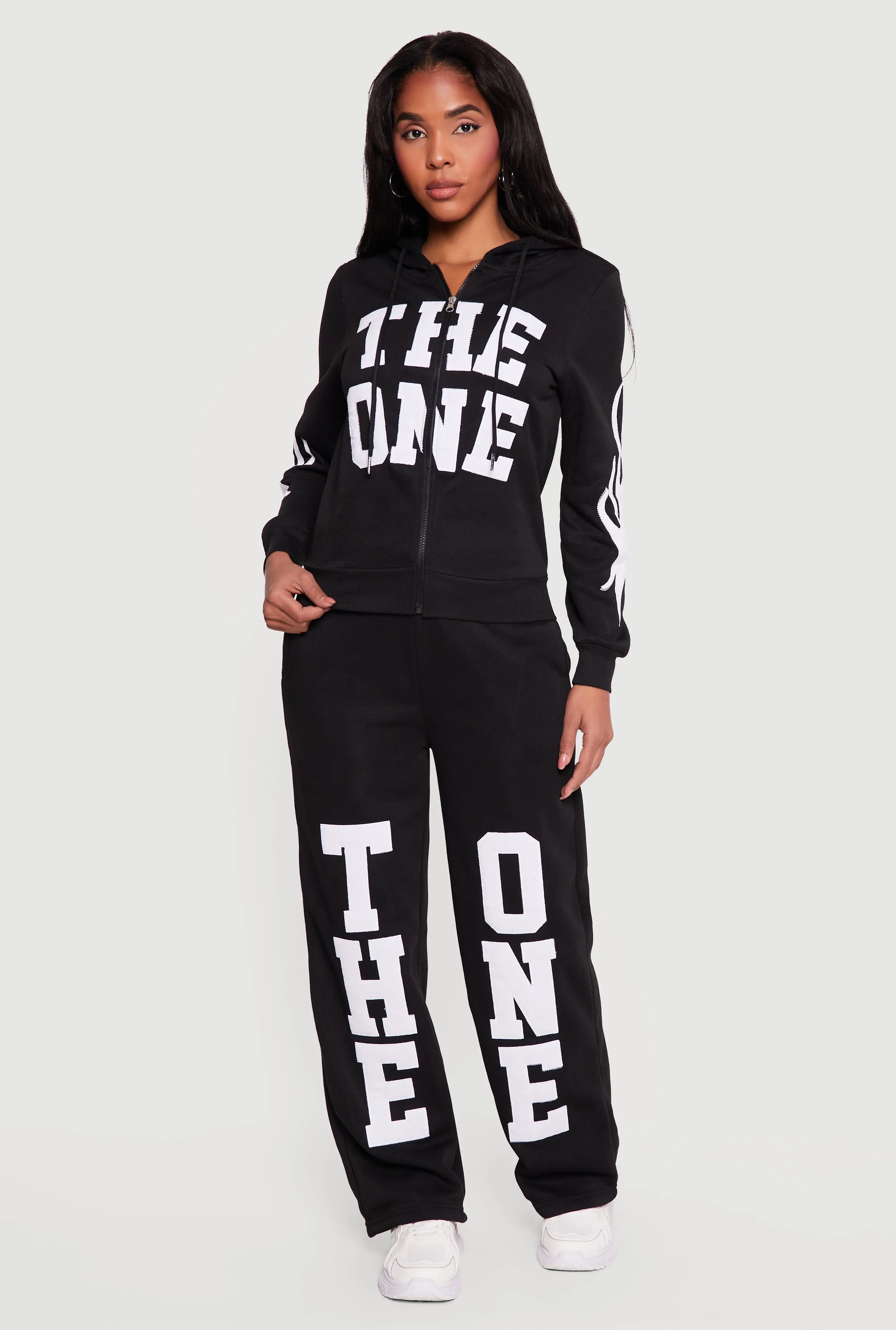The One Graphic Patch Zip Front Hoodie sold by Rainbow product image thumbnail 2