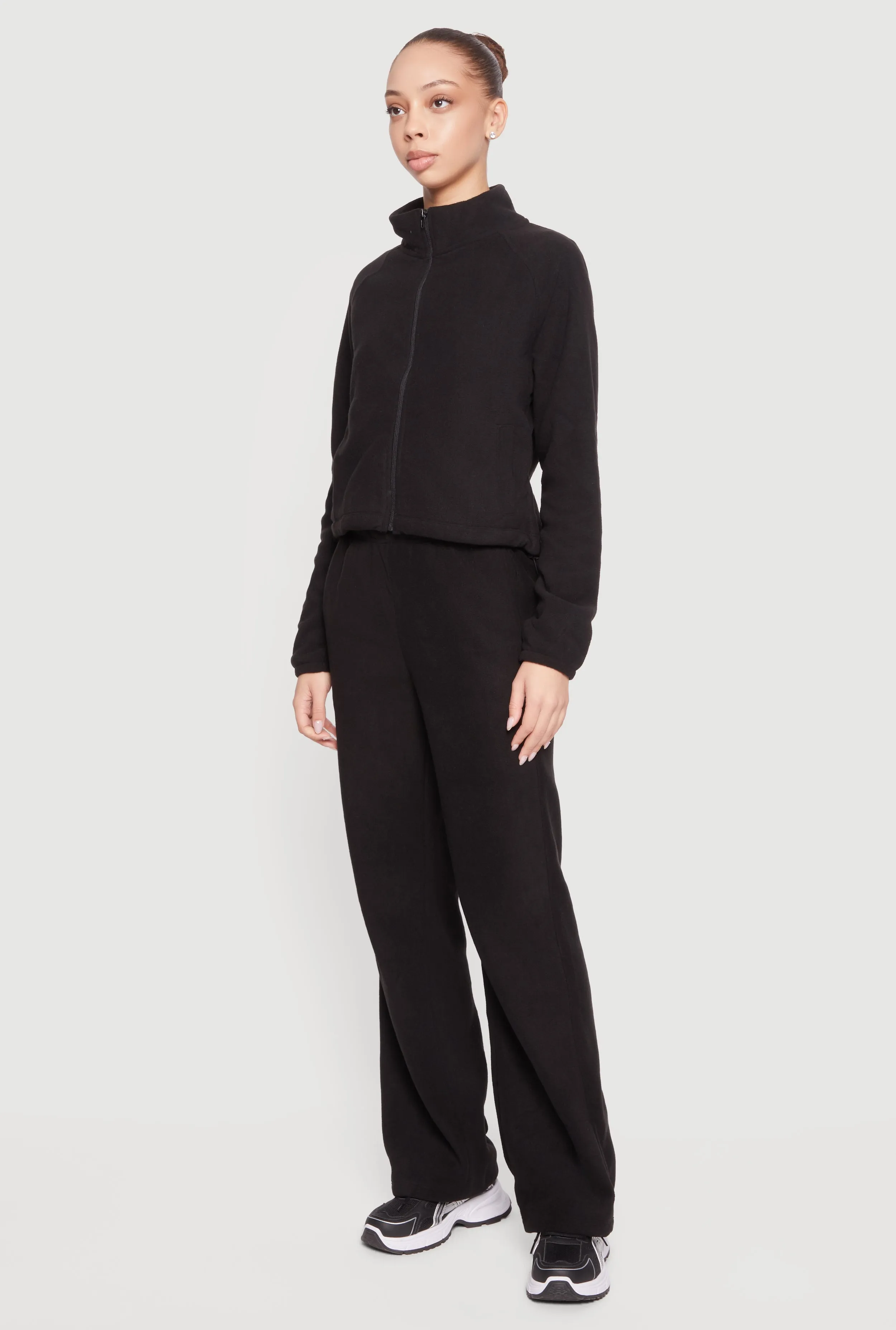 Raglan Sleeve Zip Front Mock Neck Track Jacket sold by Rainbow product image thumbnail 3